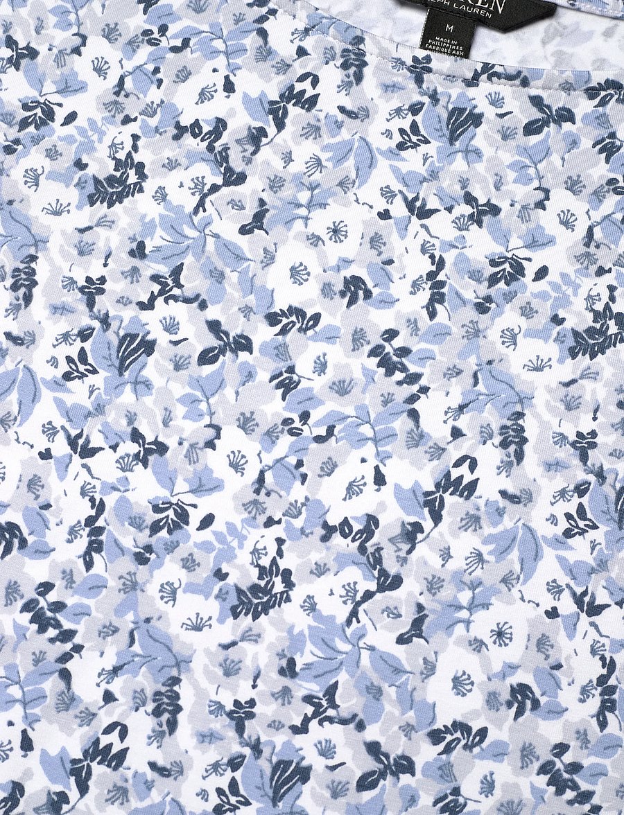 Lauren Ralph Lauren - REFRESH CTN MDL JSY-KNT-DRESSES - sommerkjoler - white/blue - 2