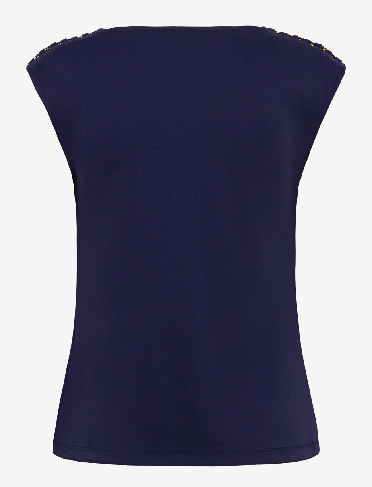 Lauren Ralph Lauren - Stretch Jersey Sleeveless Cowlneck Top - Ærmeløse toppe - refined navy - 1