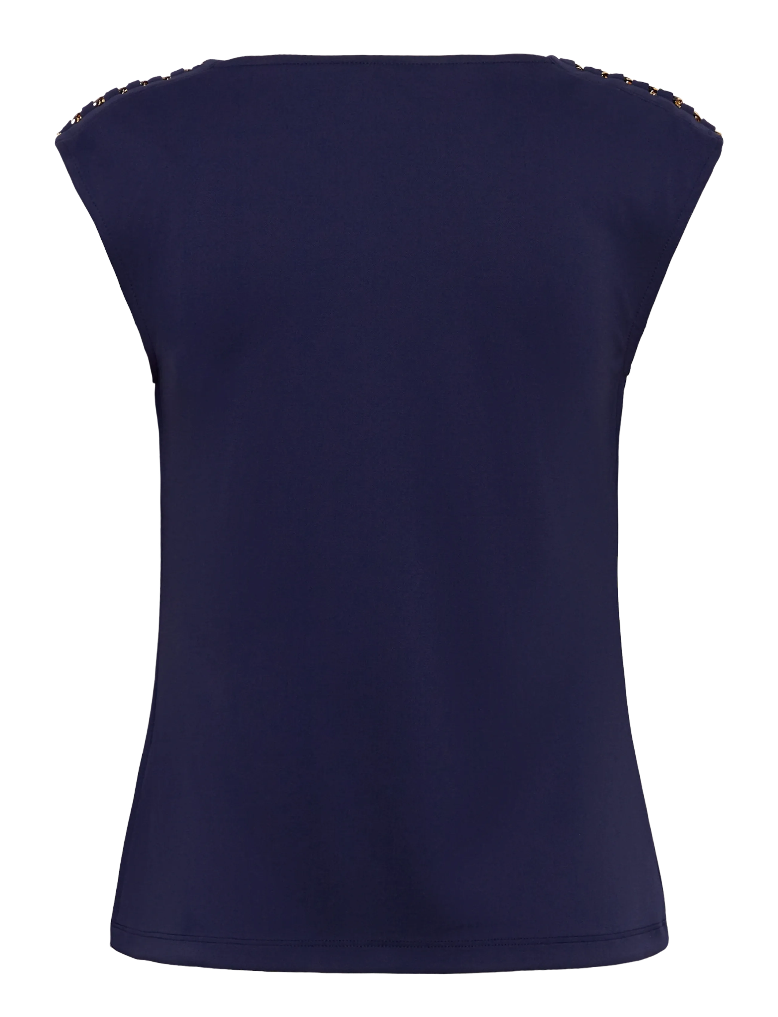 Lauren Ralph Lauren - Stretch Jersey Sleeveless Cowlneck Top - Ärmellose tops - refined navy - 2