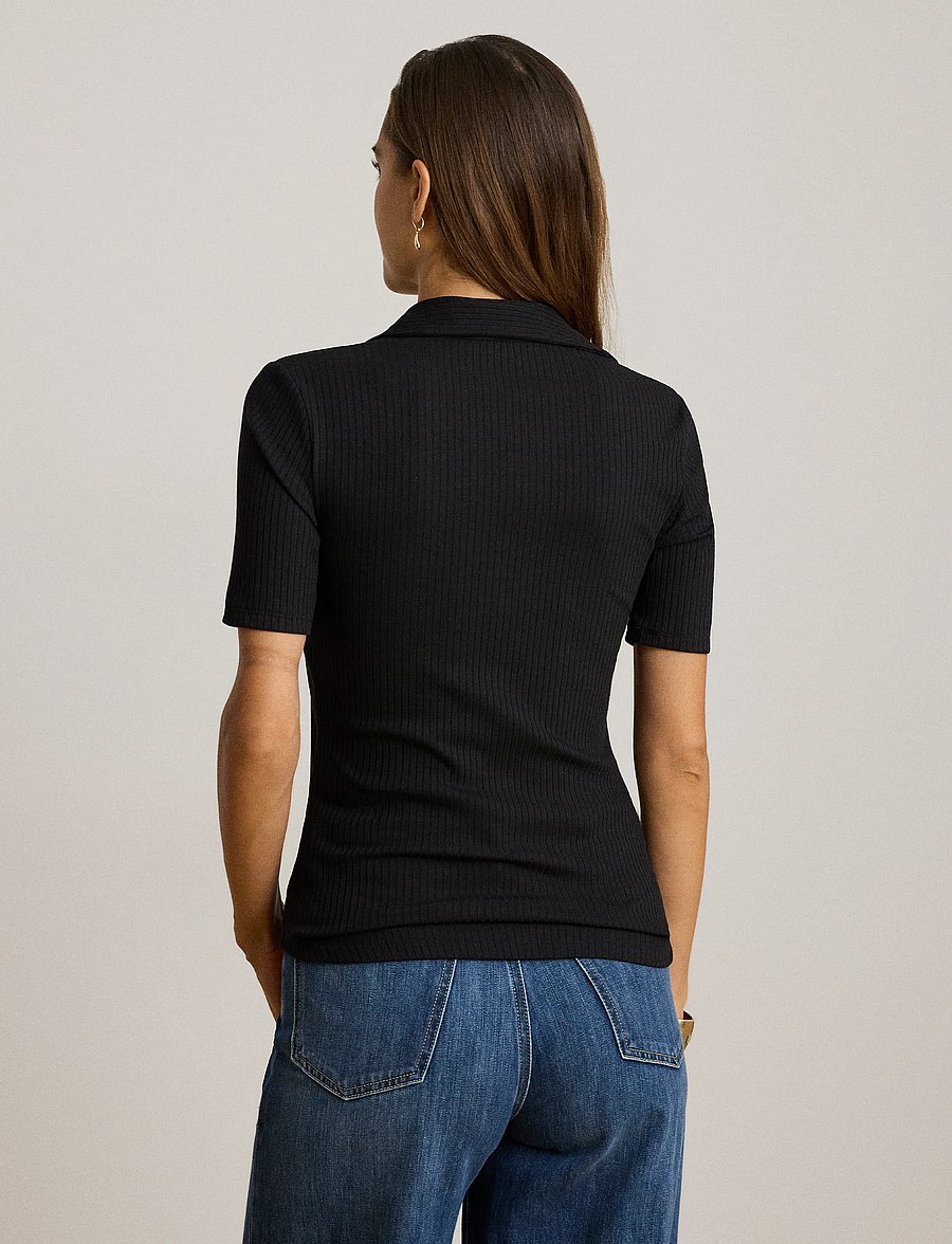 Lauren Ralph Lauren - MODERN RIB-KNT-POLO - poloer - black - 3