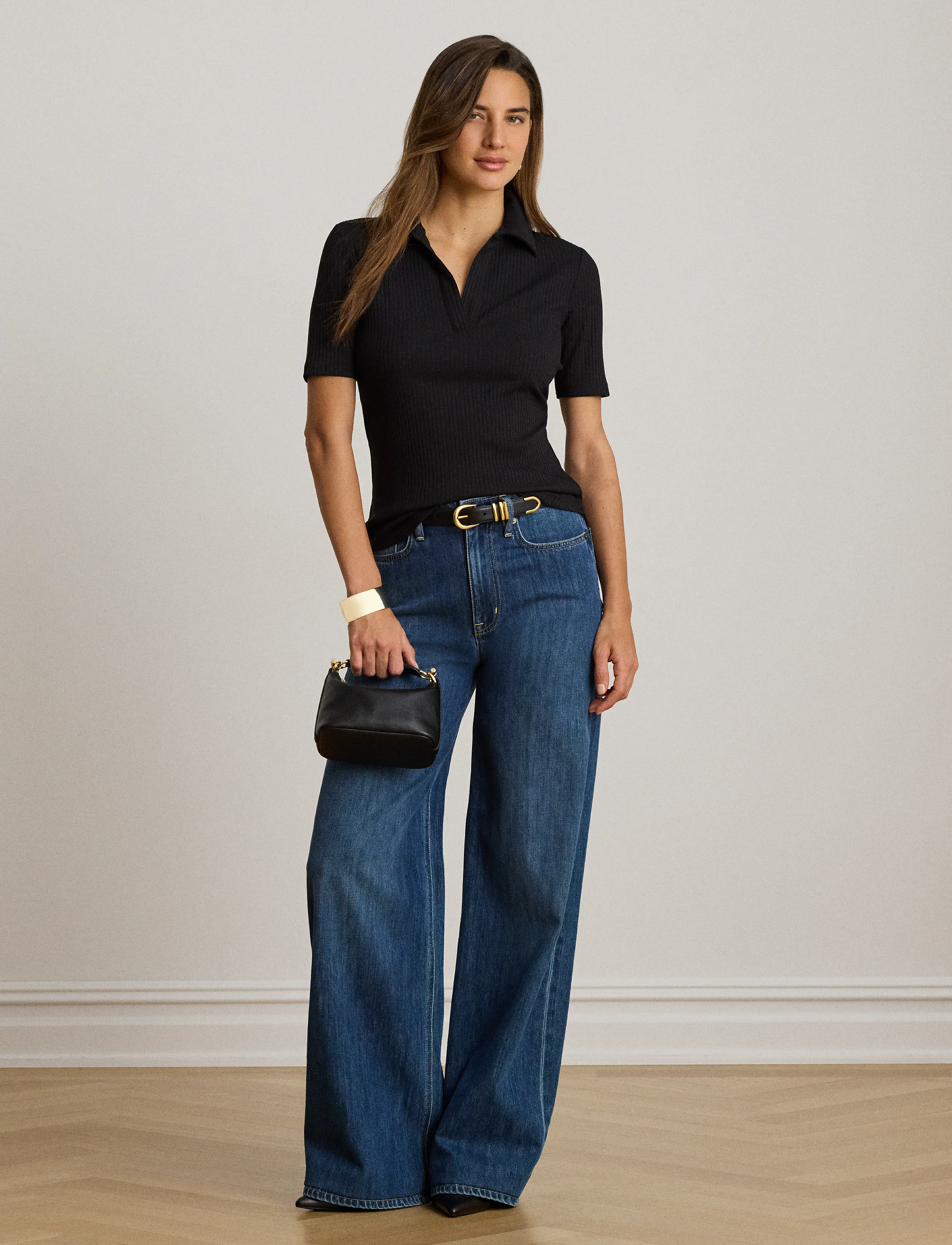 Lauren Ralph Lauren - MODERN RIB-KNT-POLO - poloer - black - 4