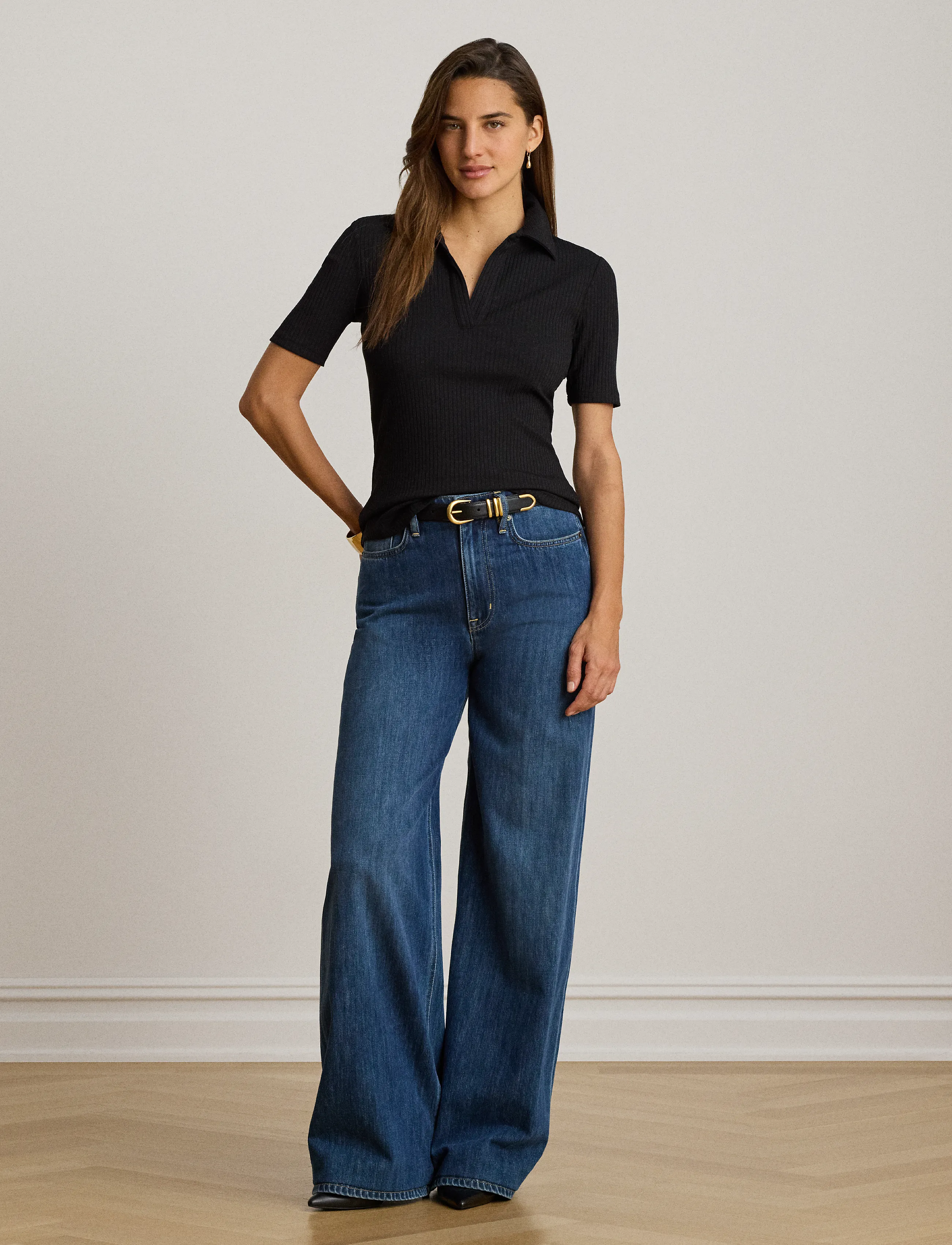 Lauren Ralph Lauren - MODERN RIB-KNT-POLO - poloer - black - 5