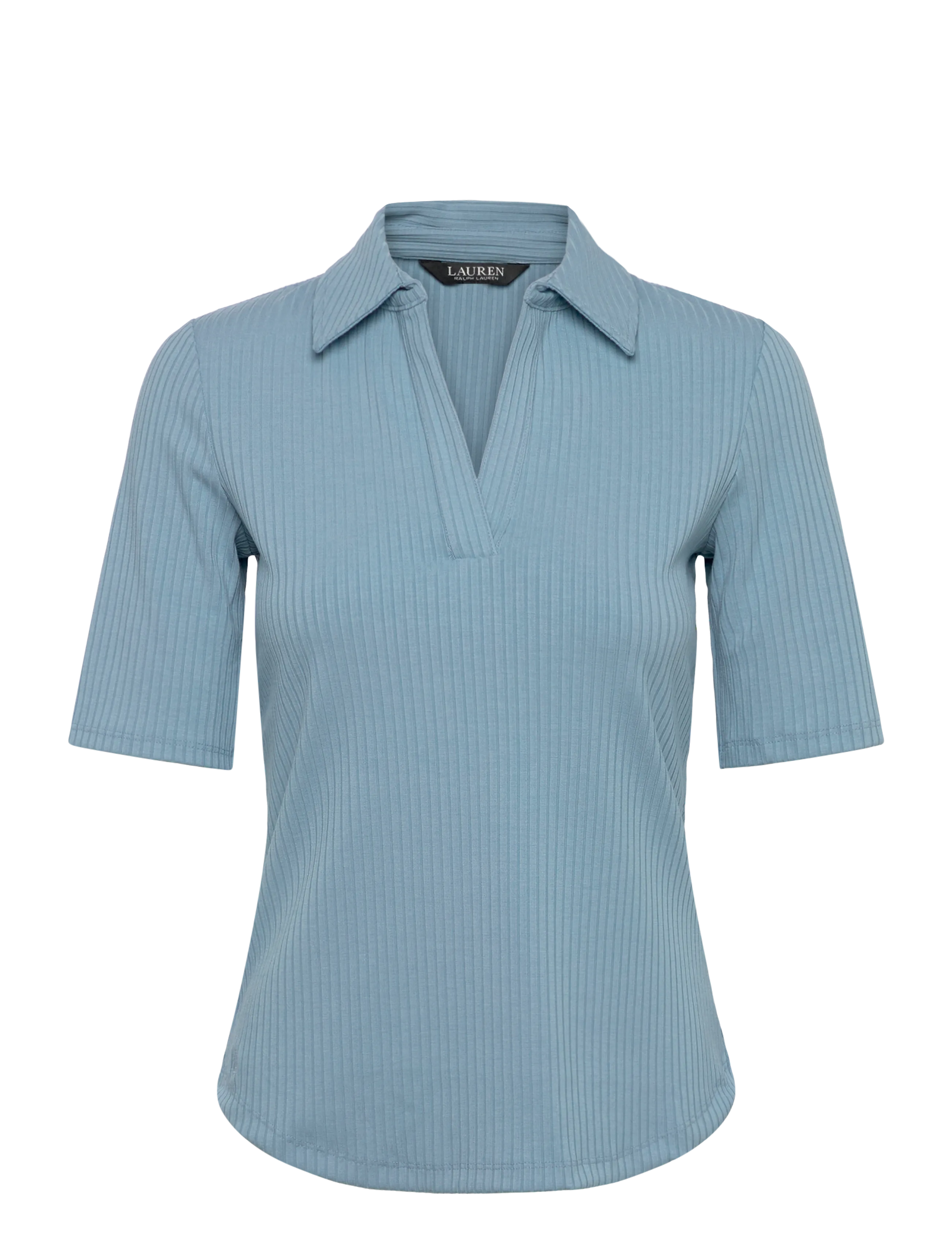 Lauren Ralph Lauren MODERN RIB-KNT-POLO - Polo Shirts - BLUE NOTE / blue