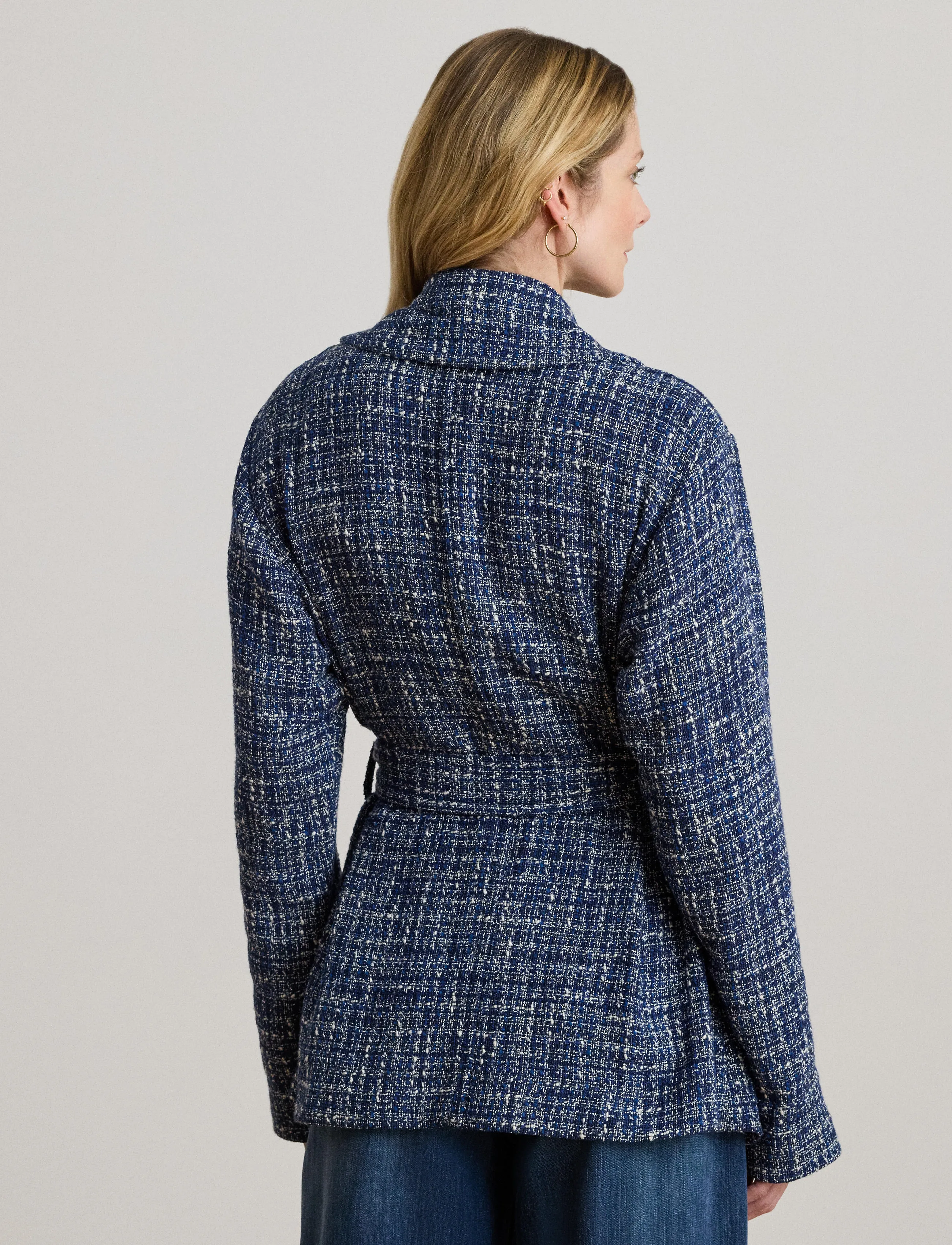 Cotton-Blend Bouclé Wrap Coat 2