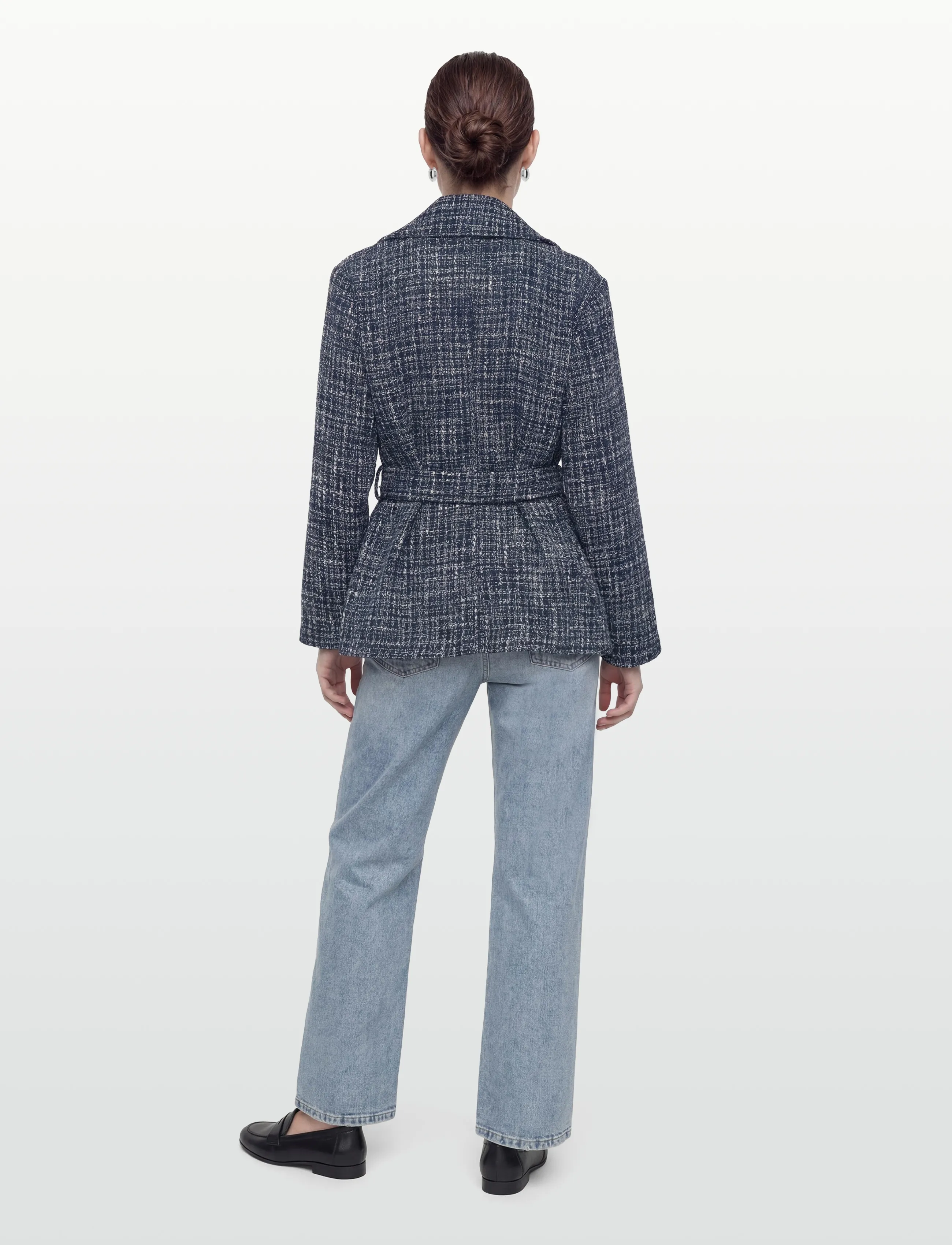 Cotton-Blend Bouclé Wrap Coat 3
