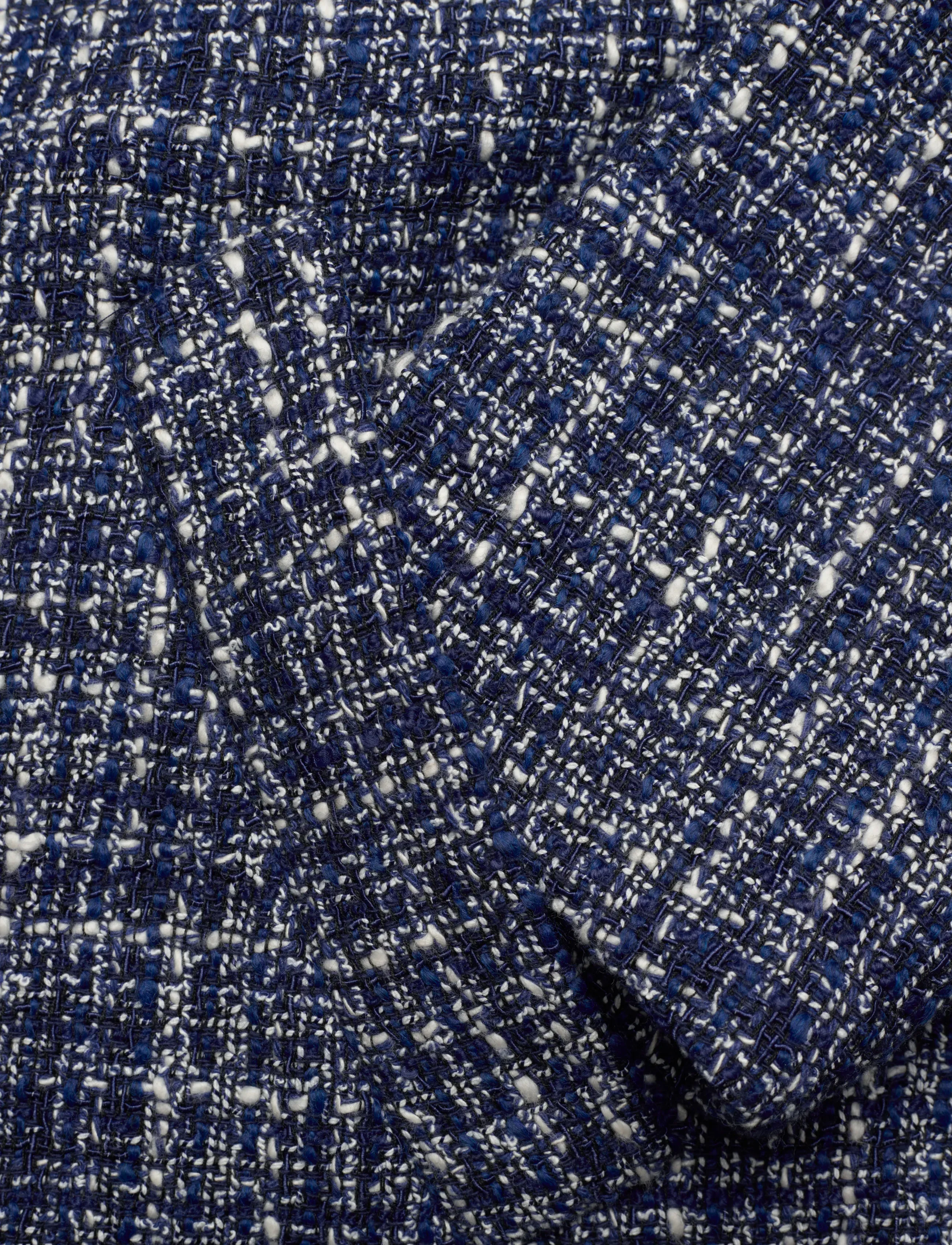 Lauren Ralph Lauren - Cotton-Blend Bouclé Wrap Coat - leichte mäntel - navy blue multi - 5