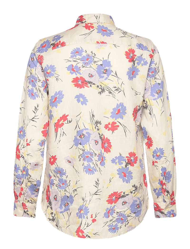 Lauren Ralph Lauren - TISSUE LINEN-WVN-SHIRT - linased särgid - cream multi - 1