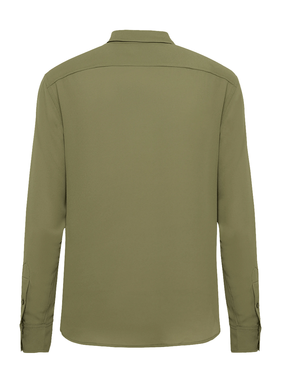 Lauren Ralph Lauren - Relaxed Fit Georgette Shirt - langærmede skjorter - olive grove - 2