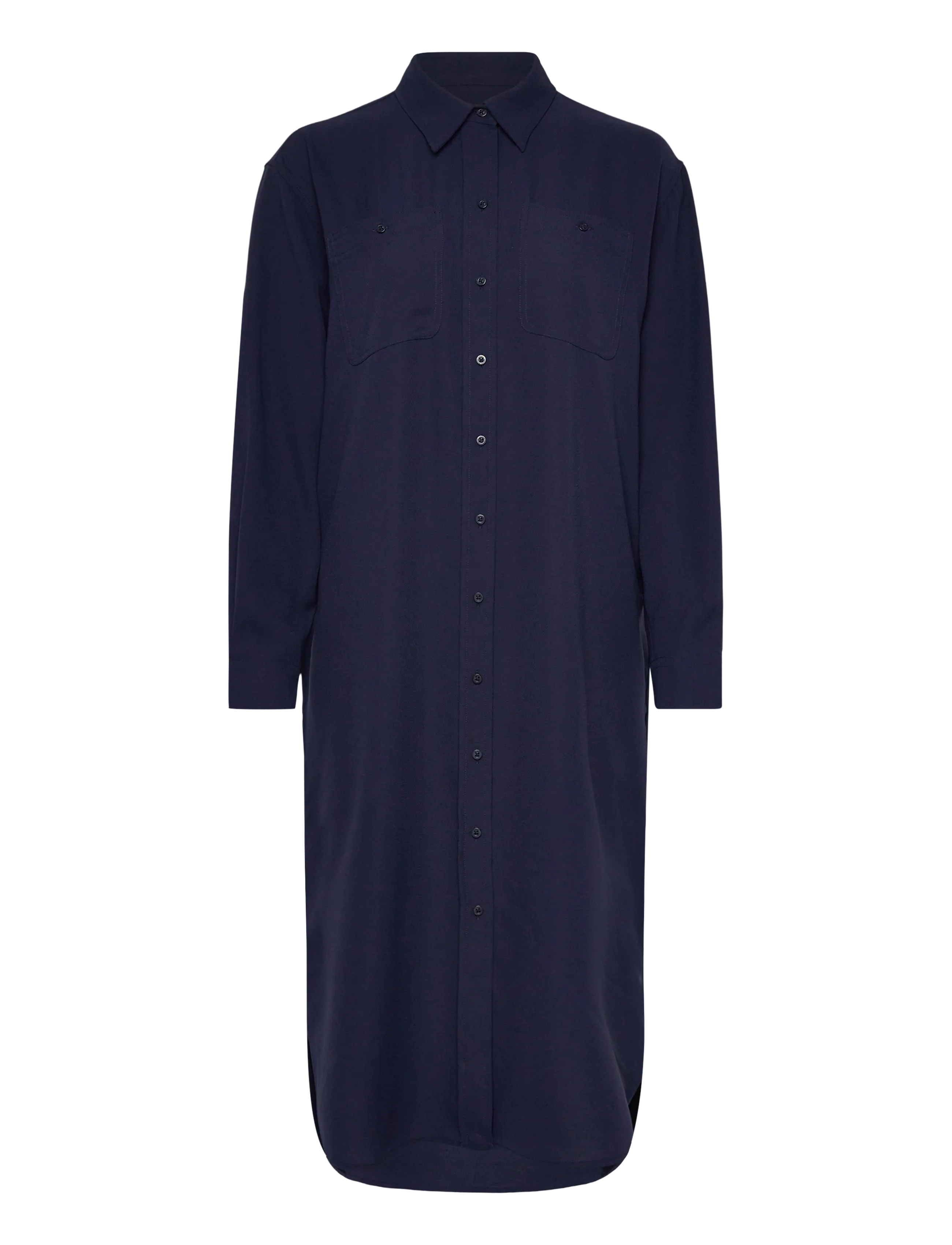 LAUREN RALPH LAUREN Double-Faced Georgette Shirtdress Navy - 40 - Damen