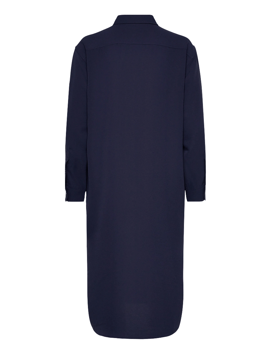 Lauren Ralph Lauren - Double-Faced Georgette Shirtdress - skjortekjoler - refined navy - 1