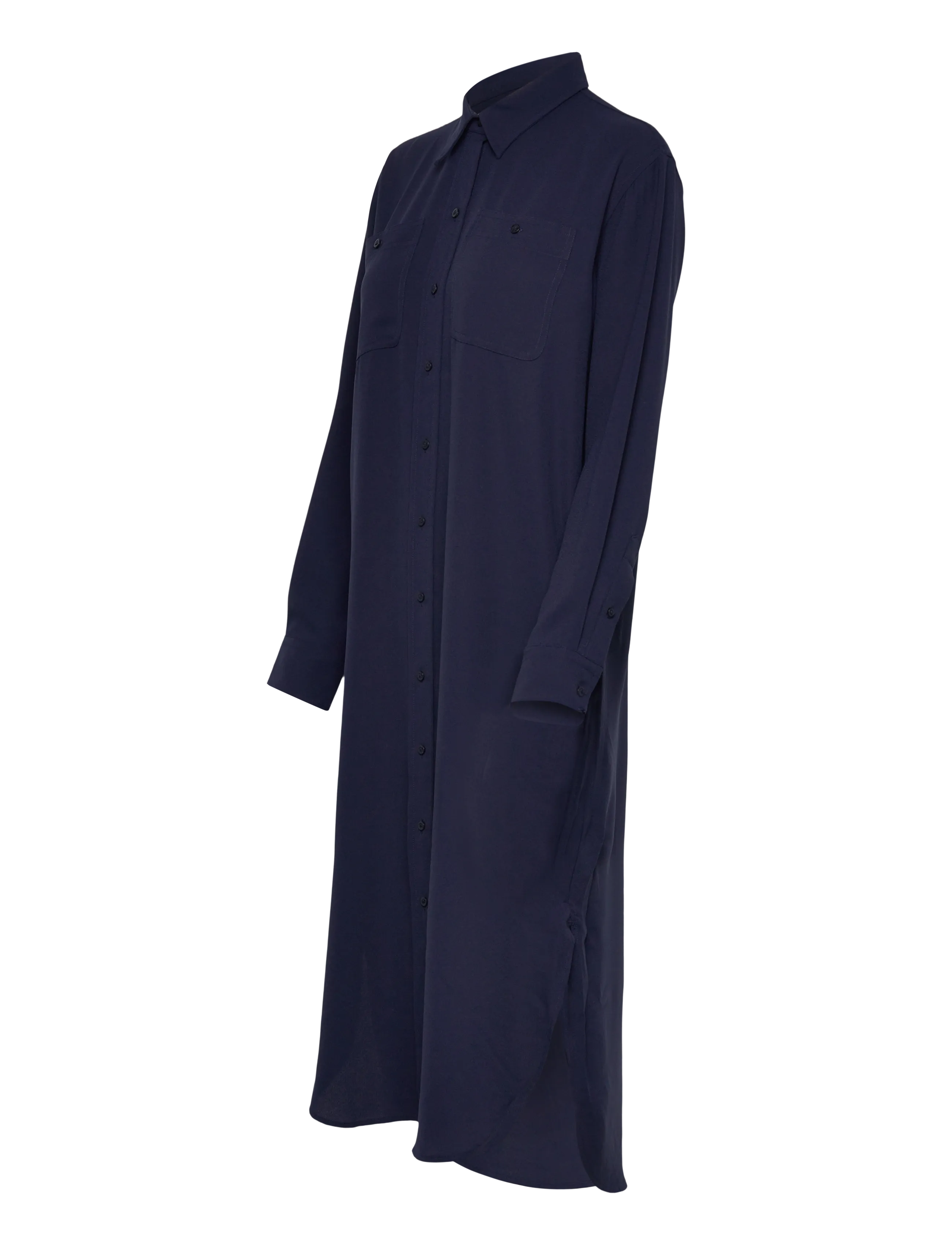 Lauren Ralph Lauren - Double-Faced Georgette Shirtdress - skjortekjoler - refined navy - 2