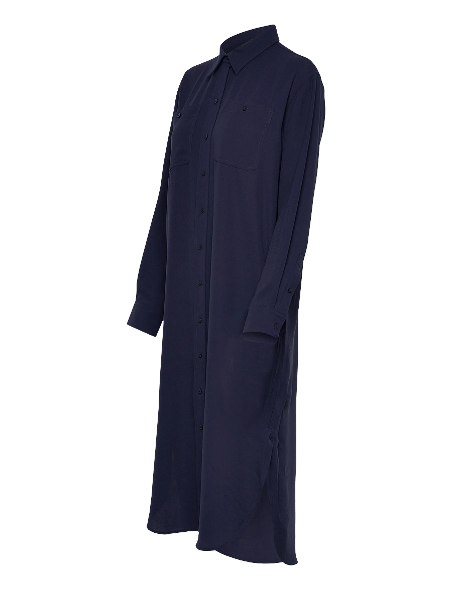 Lauren Ralph Lauren - Double-Faced Georgette Shirtdress - skjortekjoler - refined navy - 2