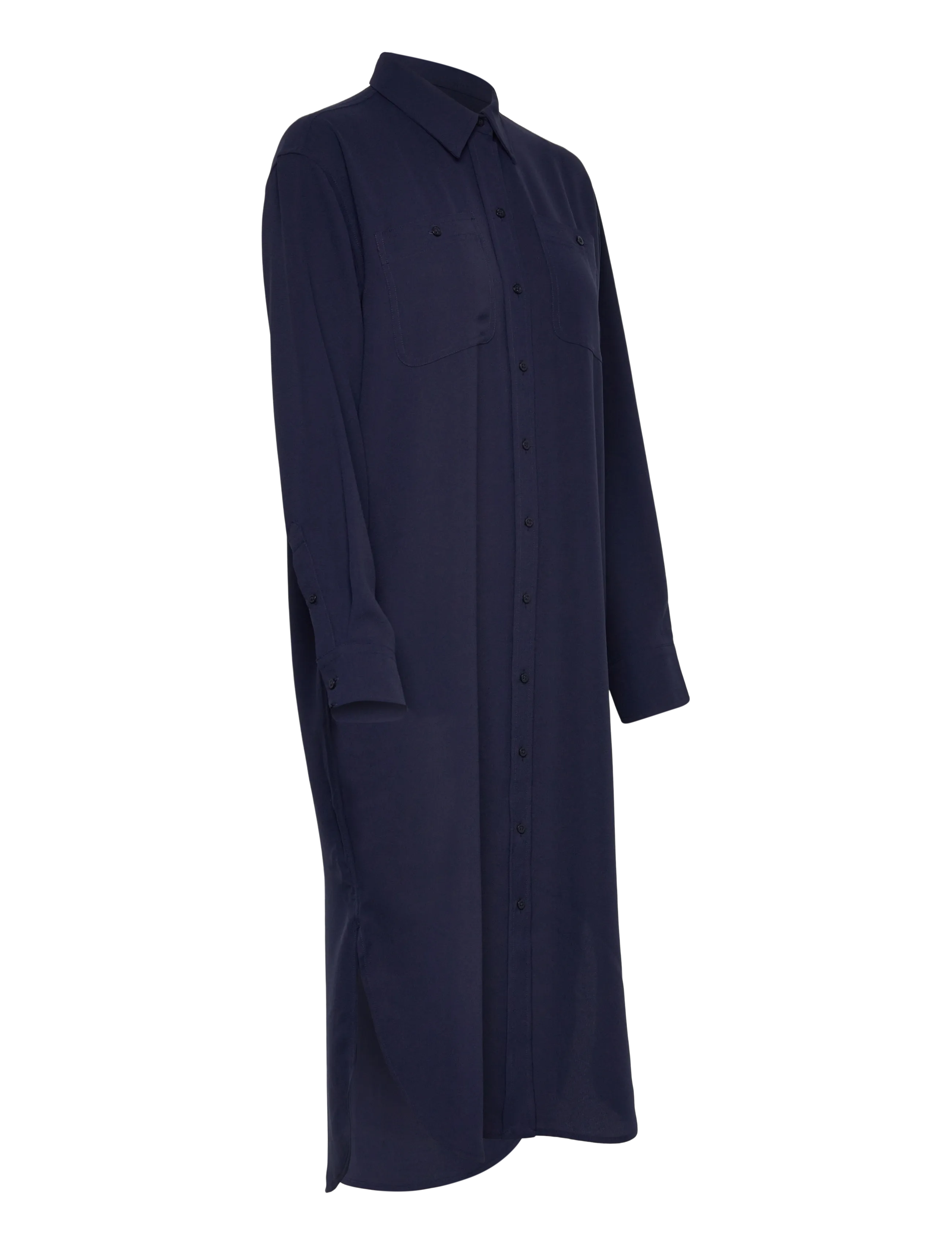 Lauren Ralph Lauren - Double-Faced Georgette Shirtdress - skjortekjoler - refined navy - 3