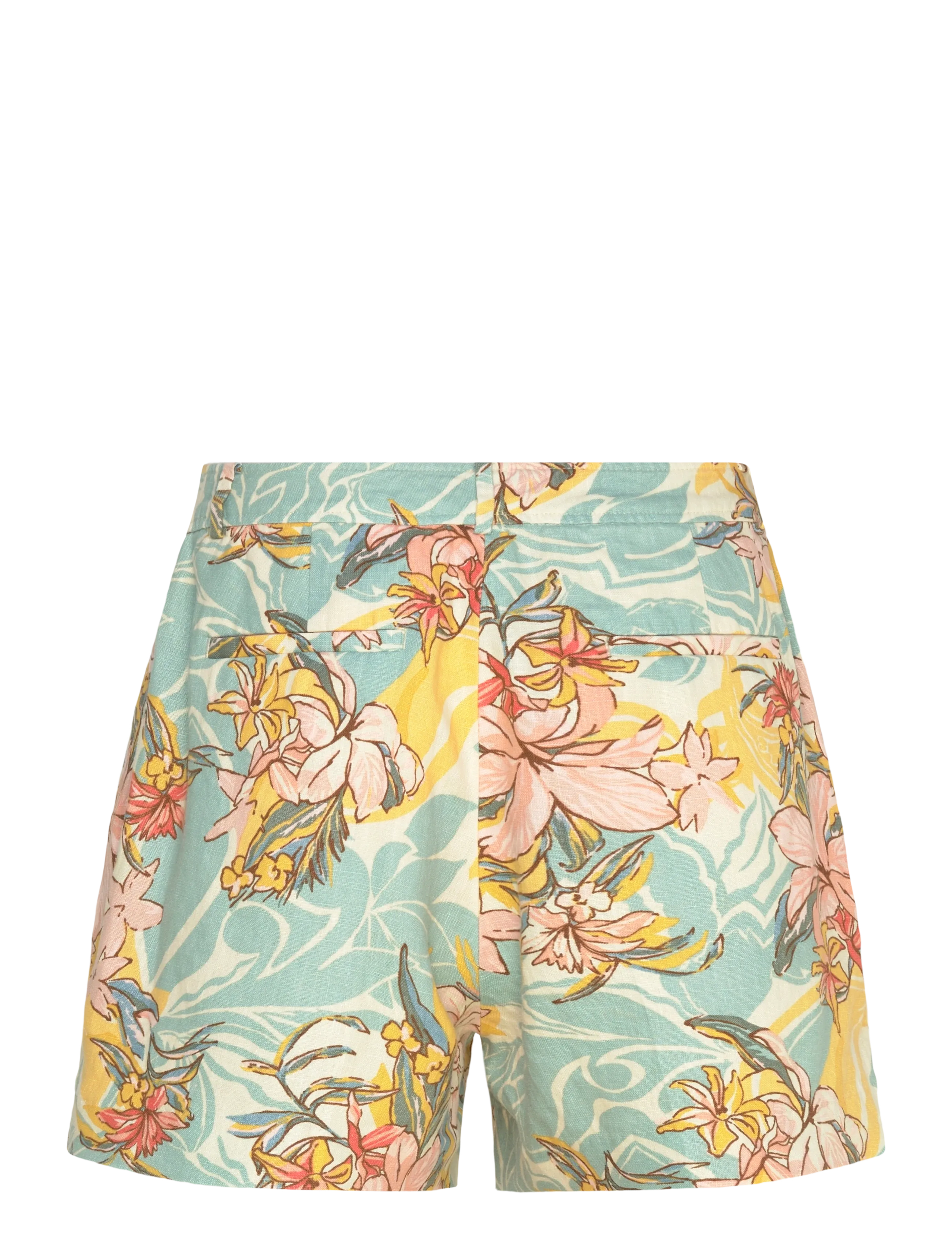 Lauren Ralph Lauren - CLASSIC LINEN-WVN-SHORTS - hørshorts - cream/blue multi - 2