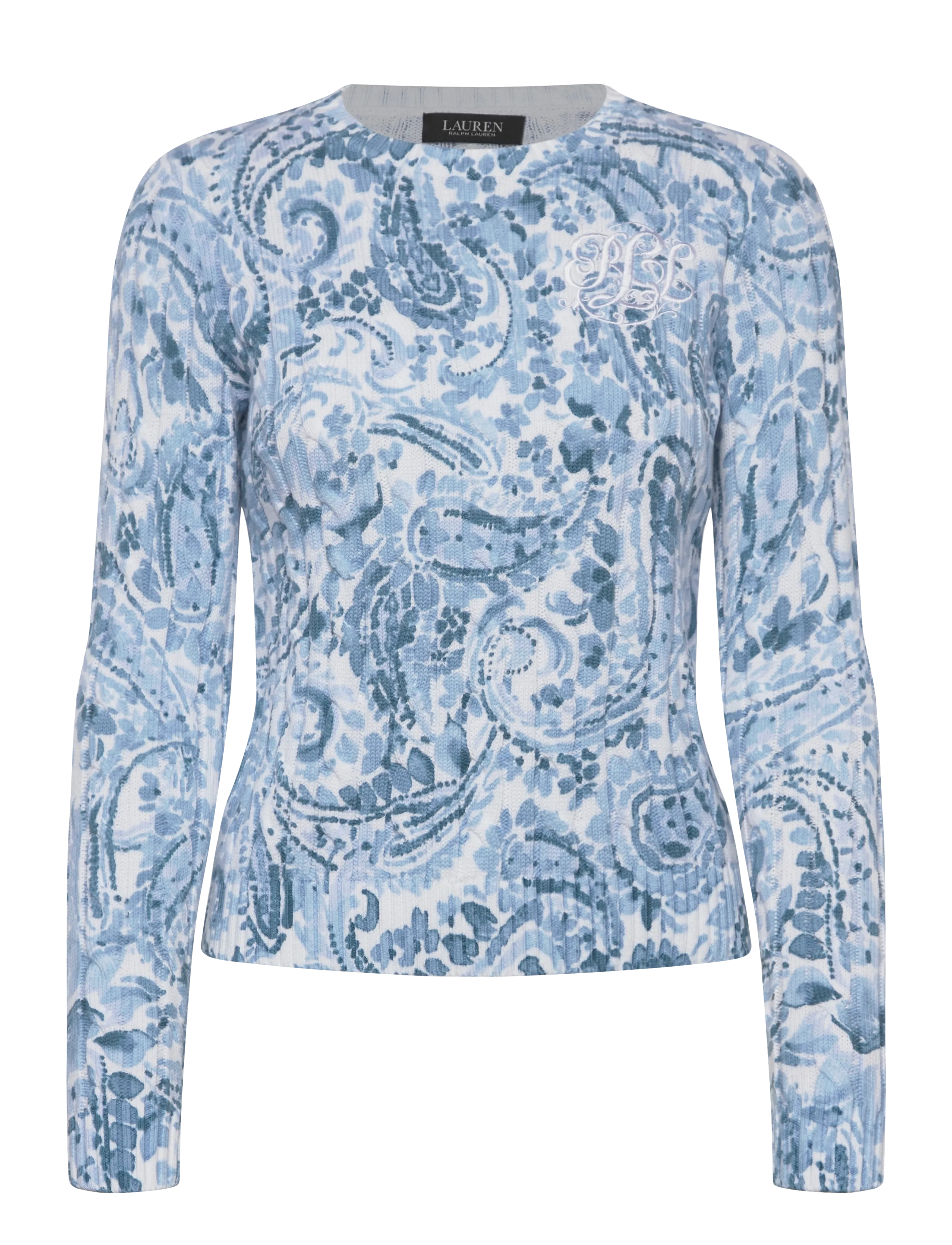 LAUREN RALPH LAUREN Gassed Baumwolle-Pullover-Pullover Blau - M - Damen