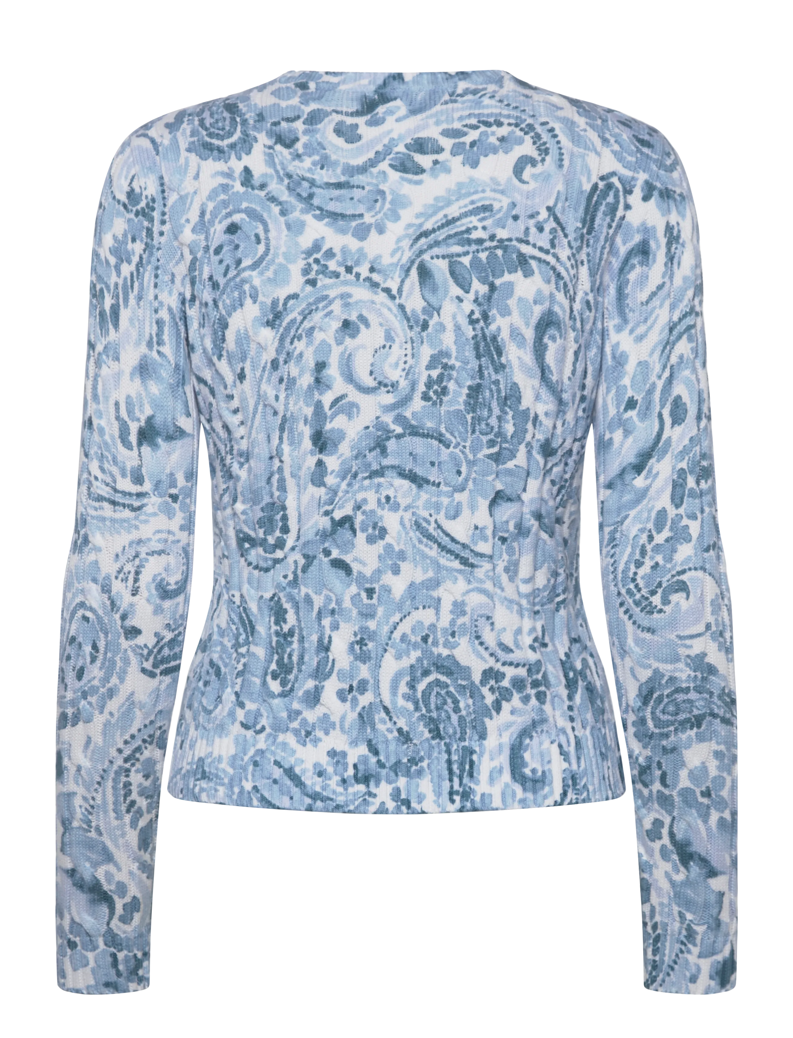 Lauren Ralph Lauren - GASSED COTTON-SWEATER-PULLOVER - blouses met lange mouwen - white/blue multi - 1