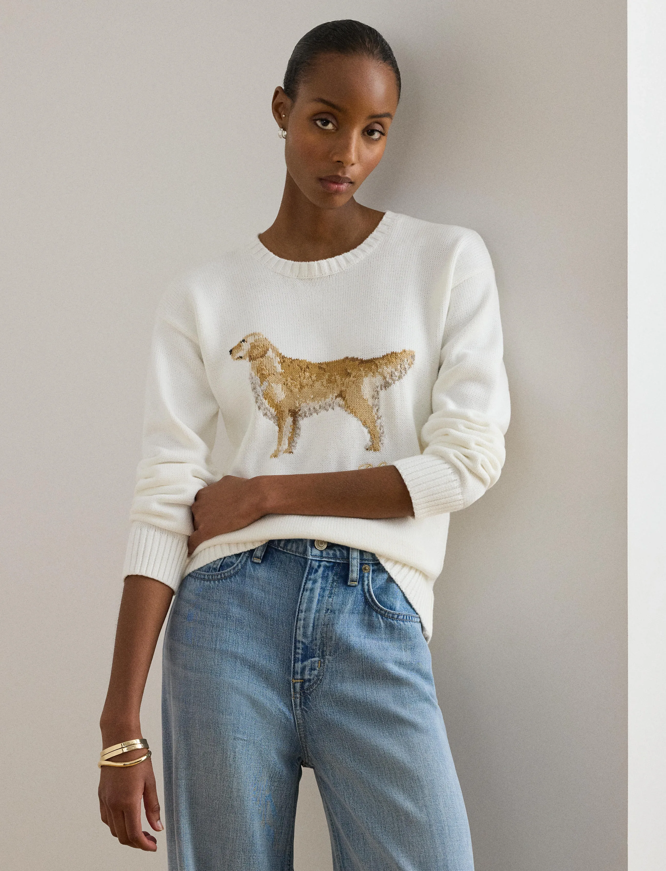 Lauren Ralph Lauren - COMBED COTTON-SWEATER-PULLOVER - pullover - white multi - 2