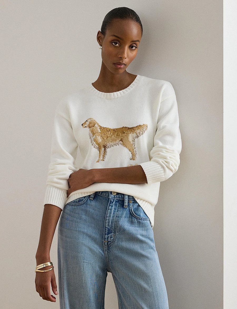Lauren Ralph Lauren - COMBED COTTON-SWEATER-PULLOVER - pullover - white multi - 2