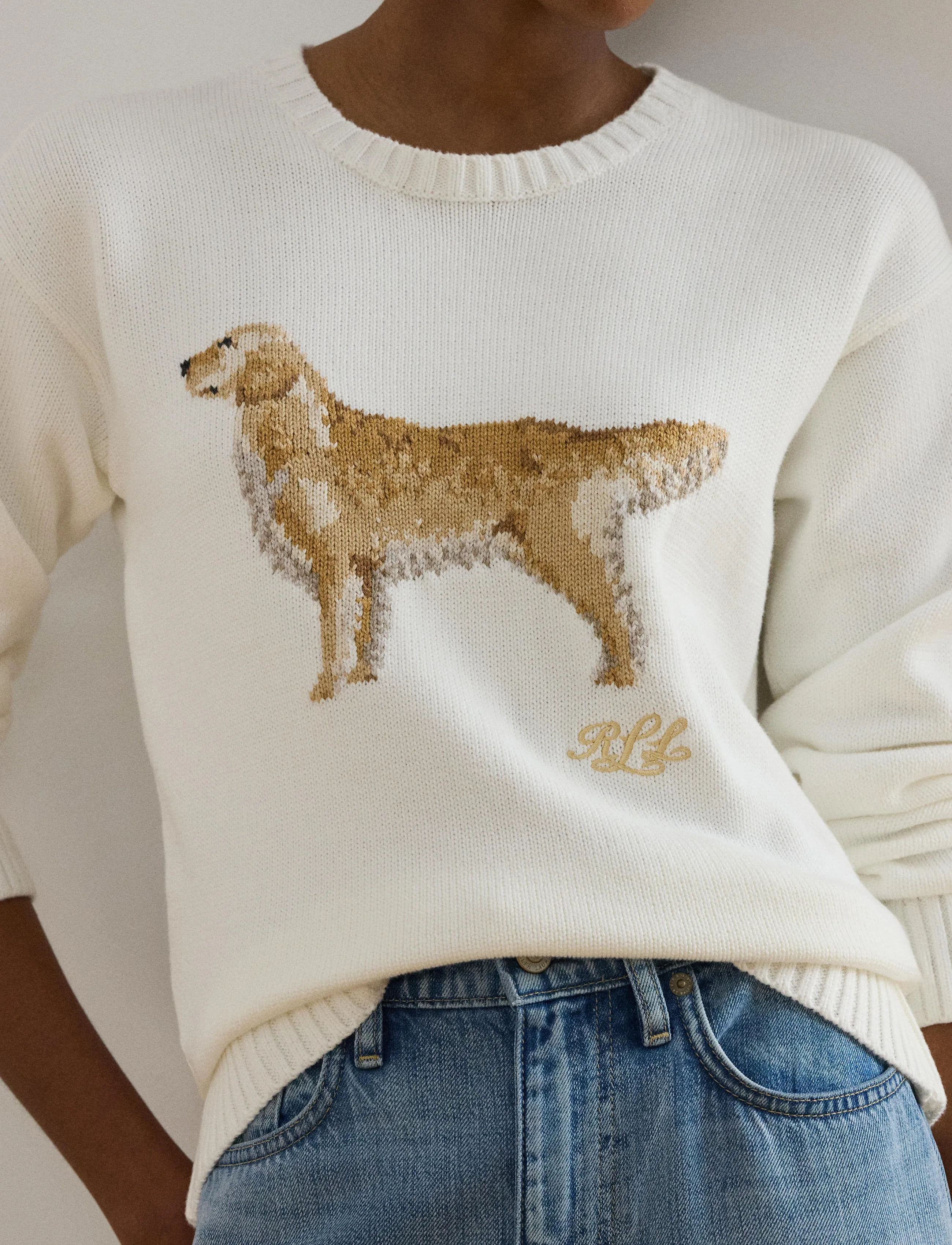Lauren Ralph Lauren - COMBED COTTON-SWEATER-PULLOVER - pullover - white multi - 3