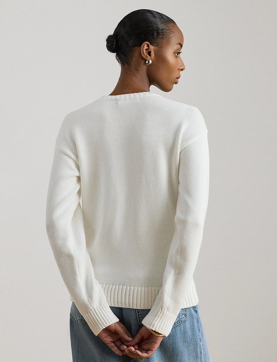 Lauren Ralph Lauren - COMBED COTTON-SWEATER-PULLOVER - pullover - white multi - 4