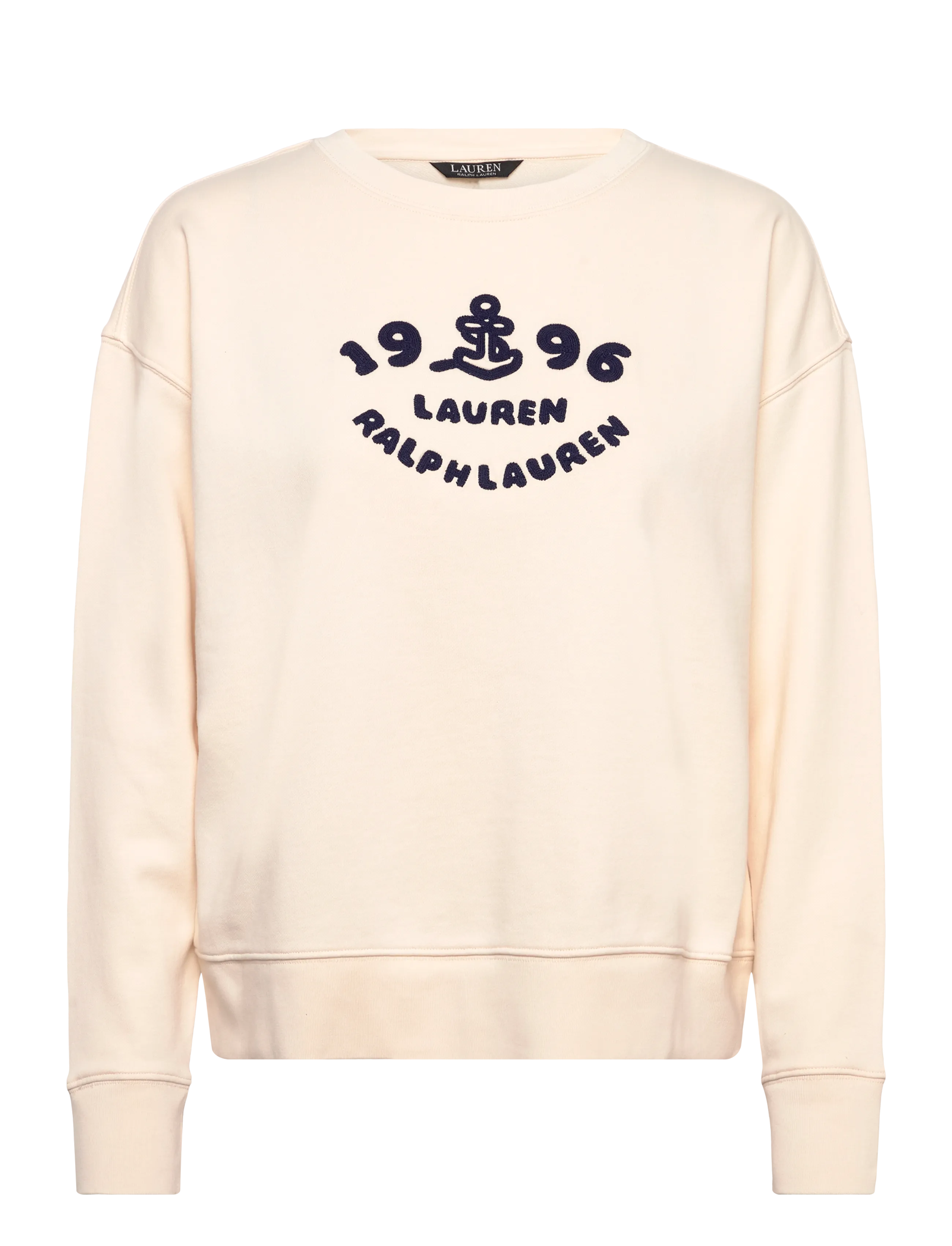 Lauren Ralph Lauren DIAGONAL FRNCH TRRY-KNT-SWEATSHIRT - Sweatshirts - MASCARPONE CREAM / cream