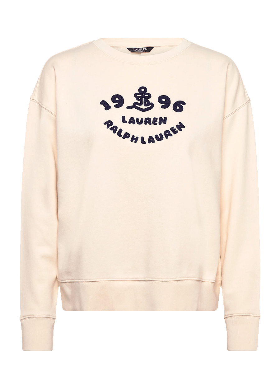 Lauren Ralph Lauren - DIAGONAL FRNCH TRRY-KNT-SWEATSHIRT - sweatshirts - mascarpone cream - 1