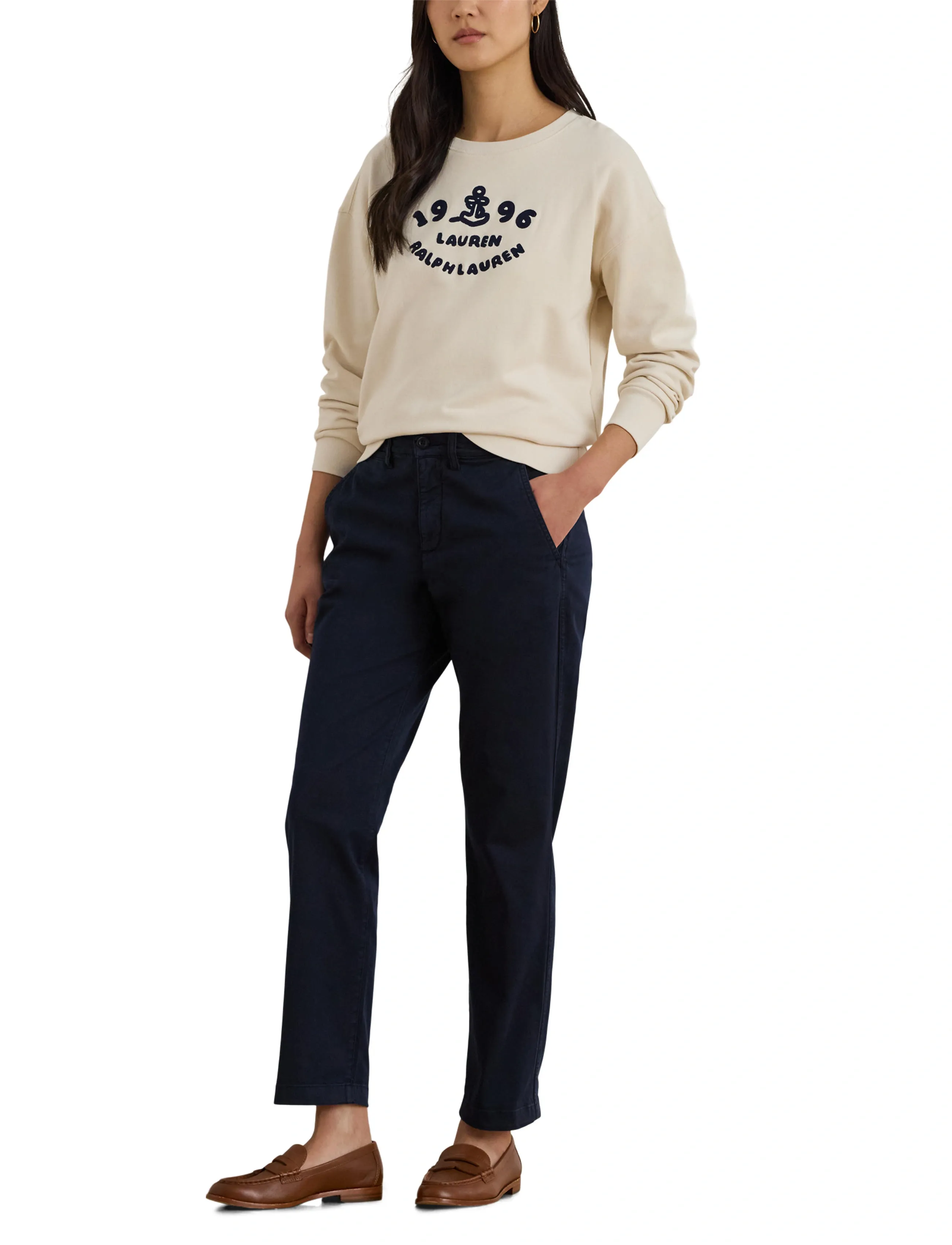 Lauren Ralph Lauren Diagonal Frnch Trry-Knt-Sweatshirt dam – bild 7