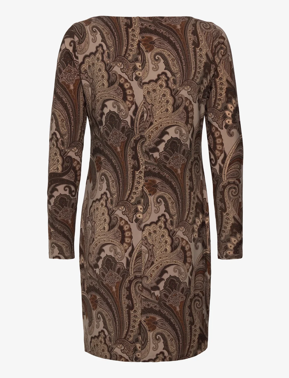 Lauren Ralph Lauren - STR CLASSIC JERSEY-KNIT DRESS - midiklänningar - taupe multi - 1