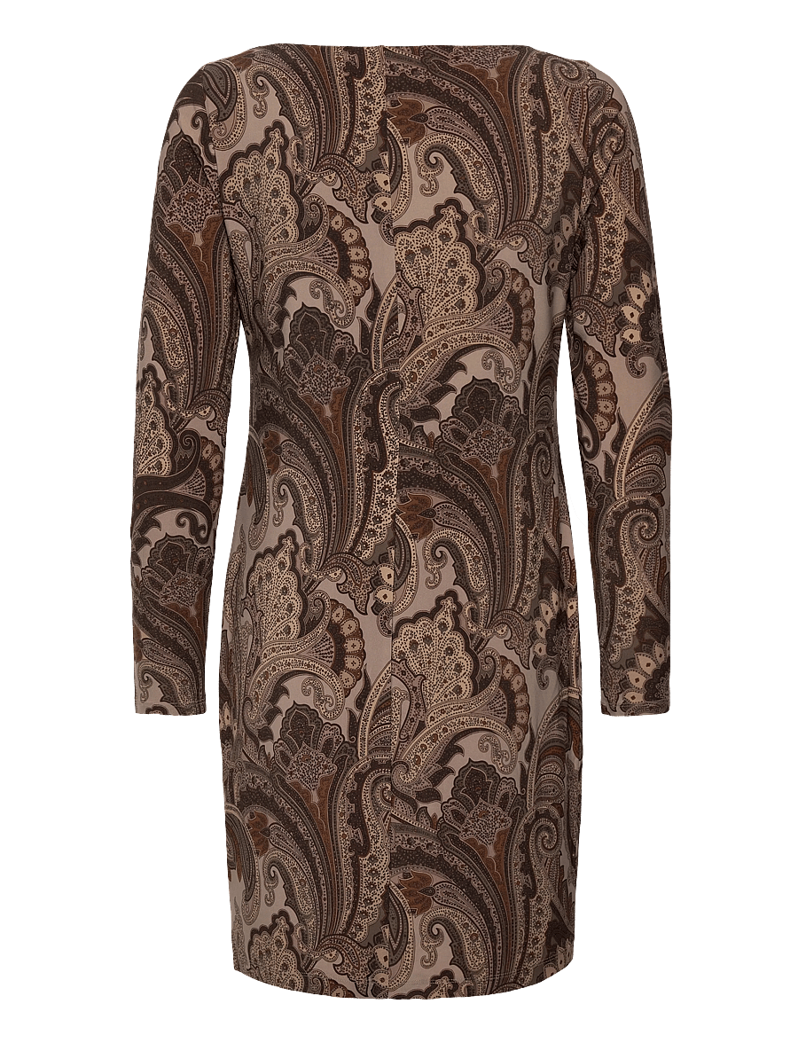 Lauren Ralph Lauren - STR CLASSIC JERSEY-KNIT DRESS - robes midi - taupe multi - 1