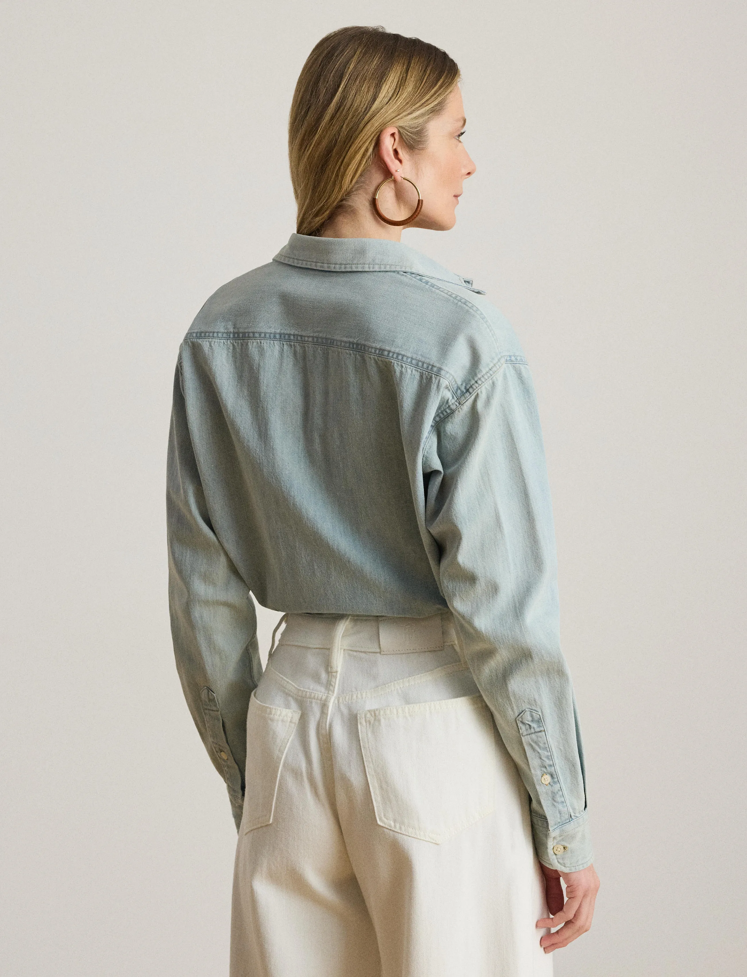 Lauren Ralph 2X1 Denim-Wvn-Shirt, S, Shirts, Blau - Denim Frauen