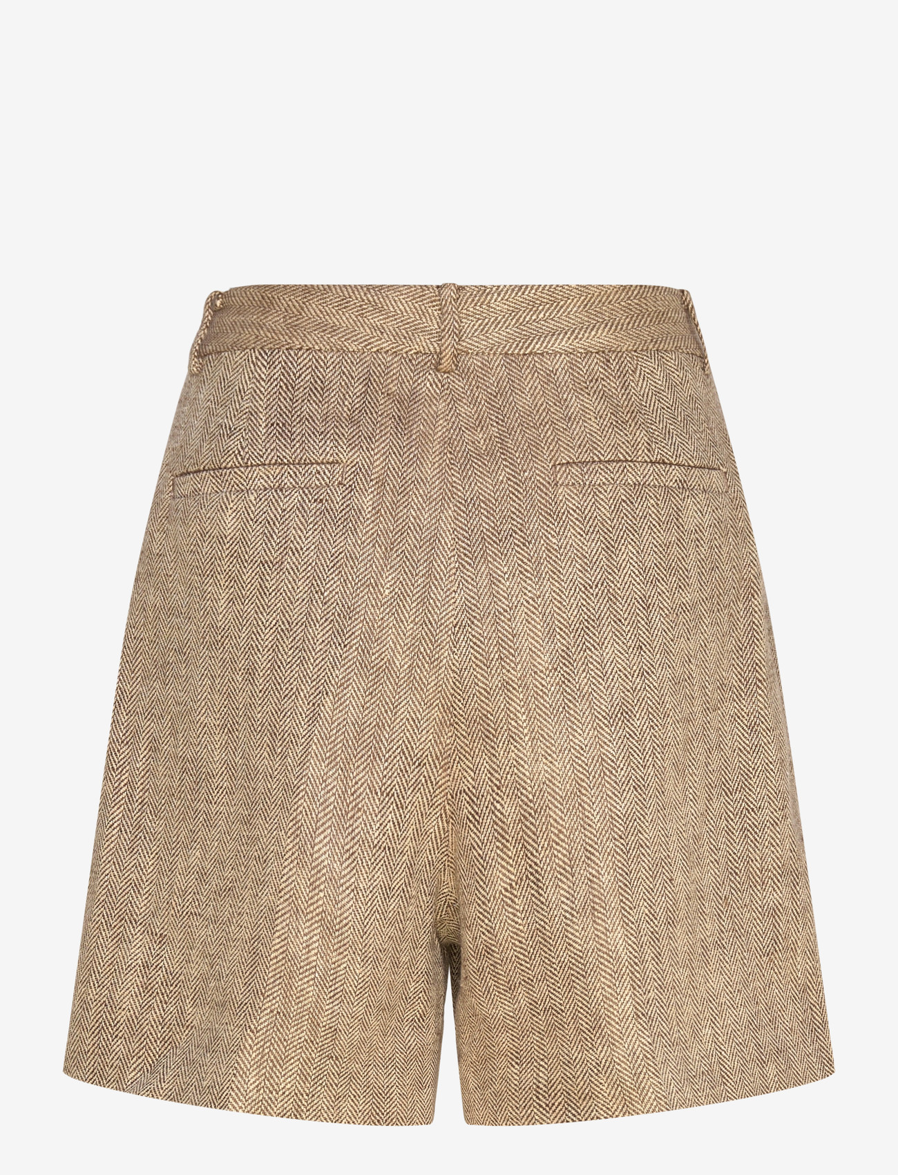 Lauren Ralph Lauren - Y/D CTN LINEN HRGBN-WVN-SHORTS - linneshorts - tan/cream multi - 1