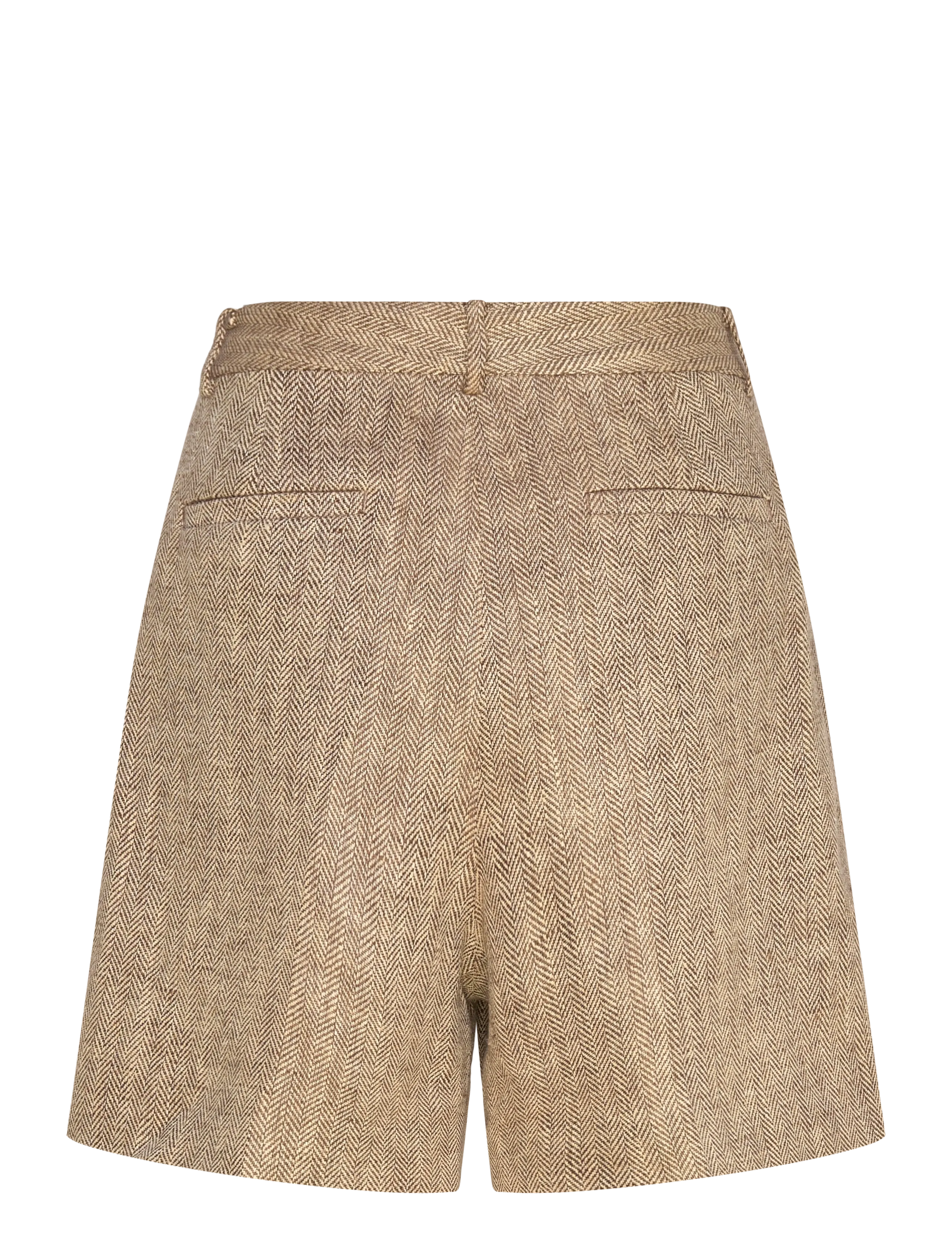 Lauren Ralph Lauren - Y/D CTN LINEN HRGBN-WVN-SHORTS - hørshorts - tan/cream multi - 2