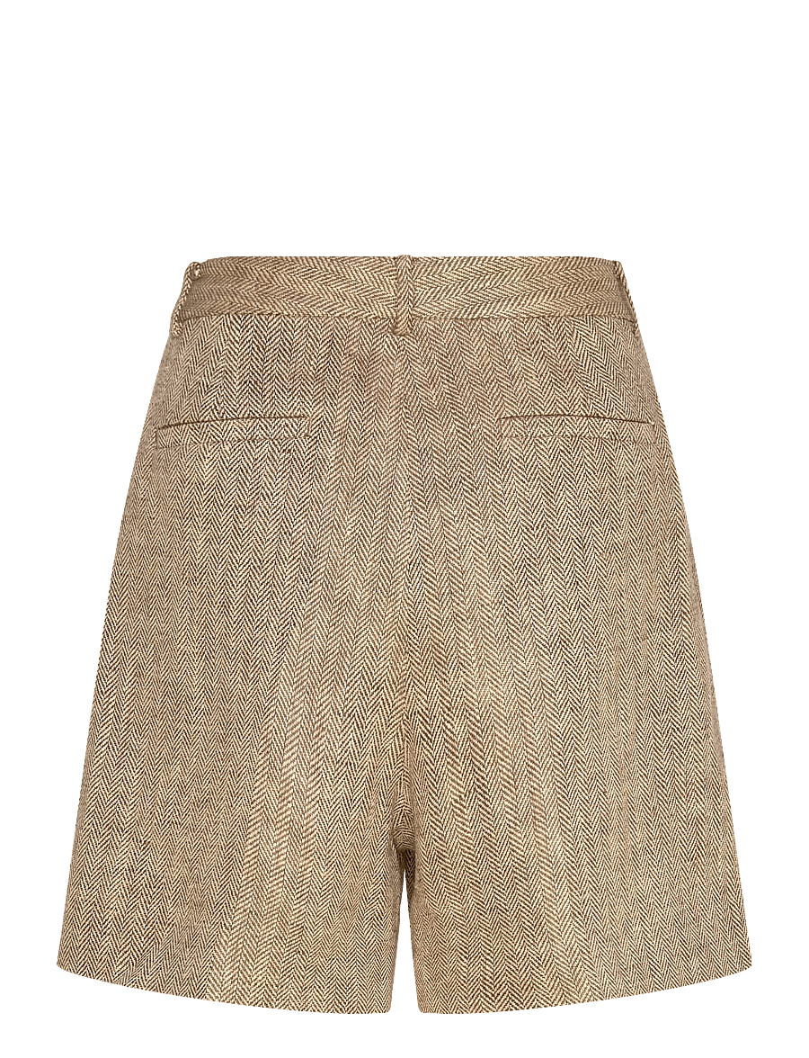 Lauren Ralph Lauren - Y/D CTN LINEN HRGBN-WVN-SHORTS - hørshorts - tan/cream multi - 2