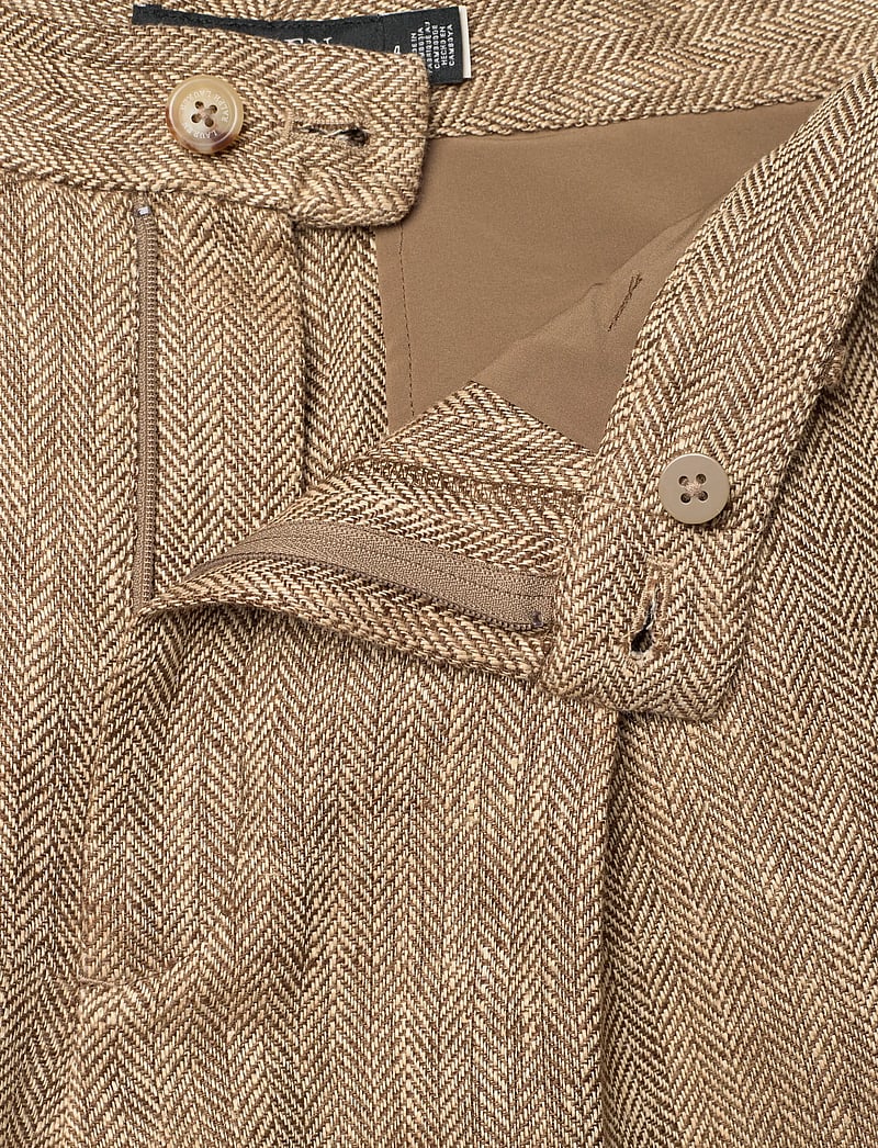 Lauren Ralph Lauren - Y/D CTN LINEN HRGBN-WVN-SHORTS - linneshorts - tan/cream multi - 3