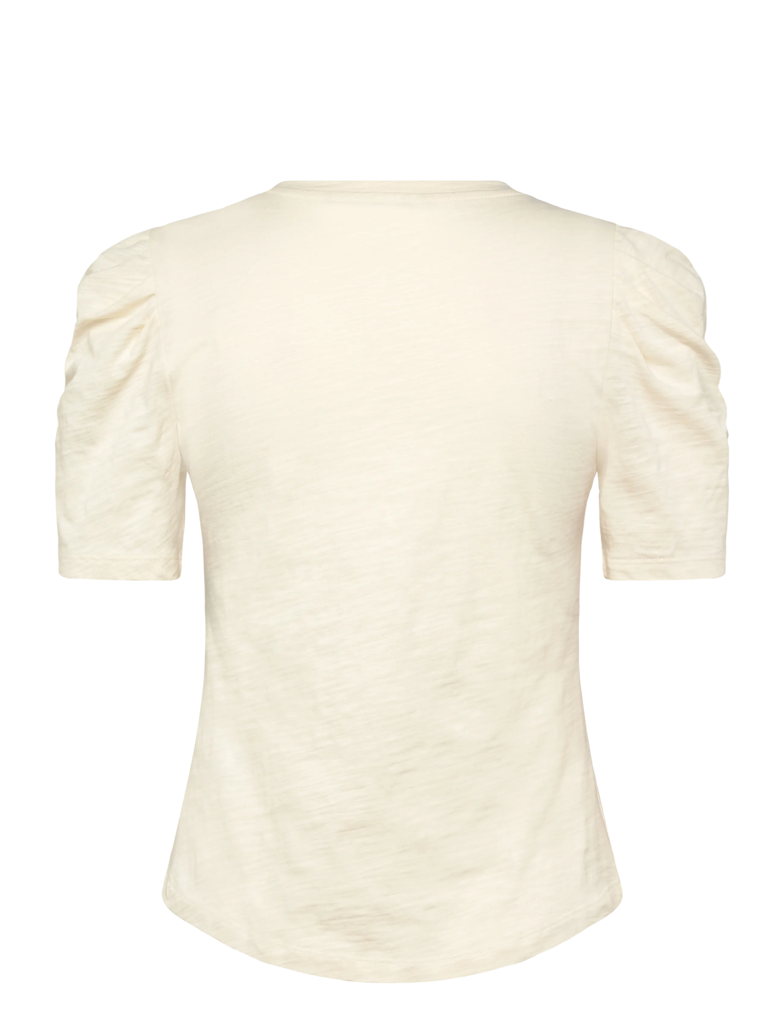 Lauren Ralph Lauren - Slub Jersey Puff-Sleeve Top - kortærmede bluser - mascarpone cream - 2