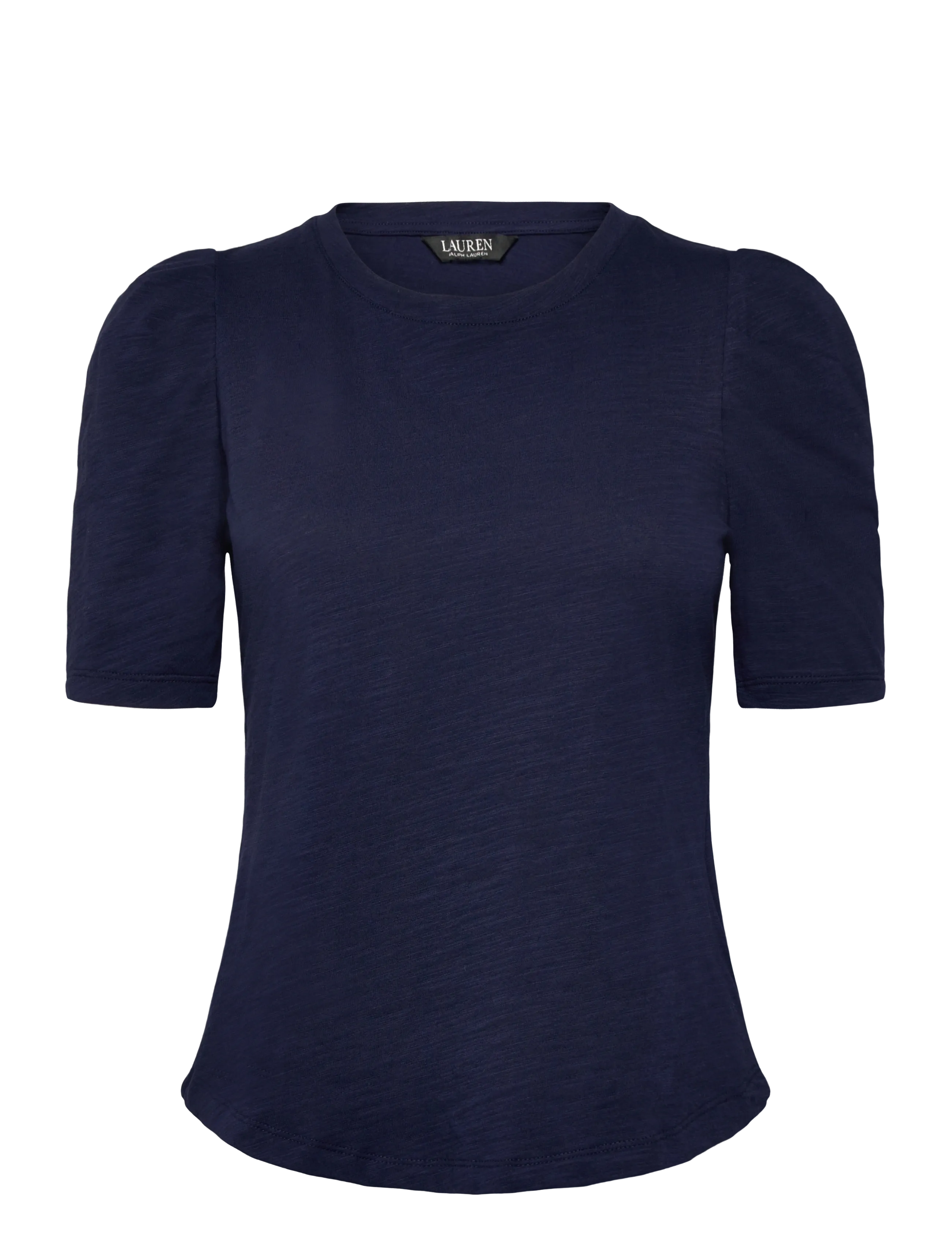 Lauren Ralph Lauren Slub Jersey Puff-Sleeve Top - Bluser - REFINED NAVY / navy