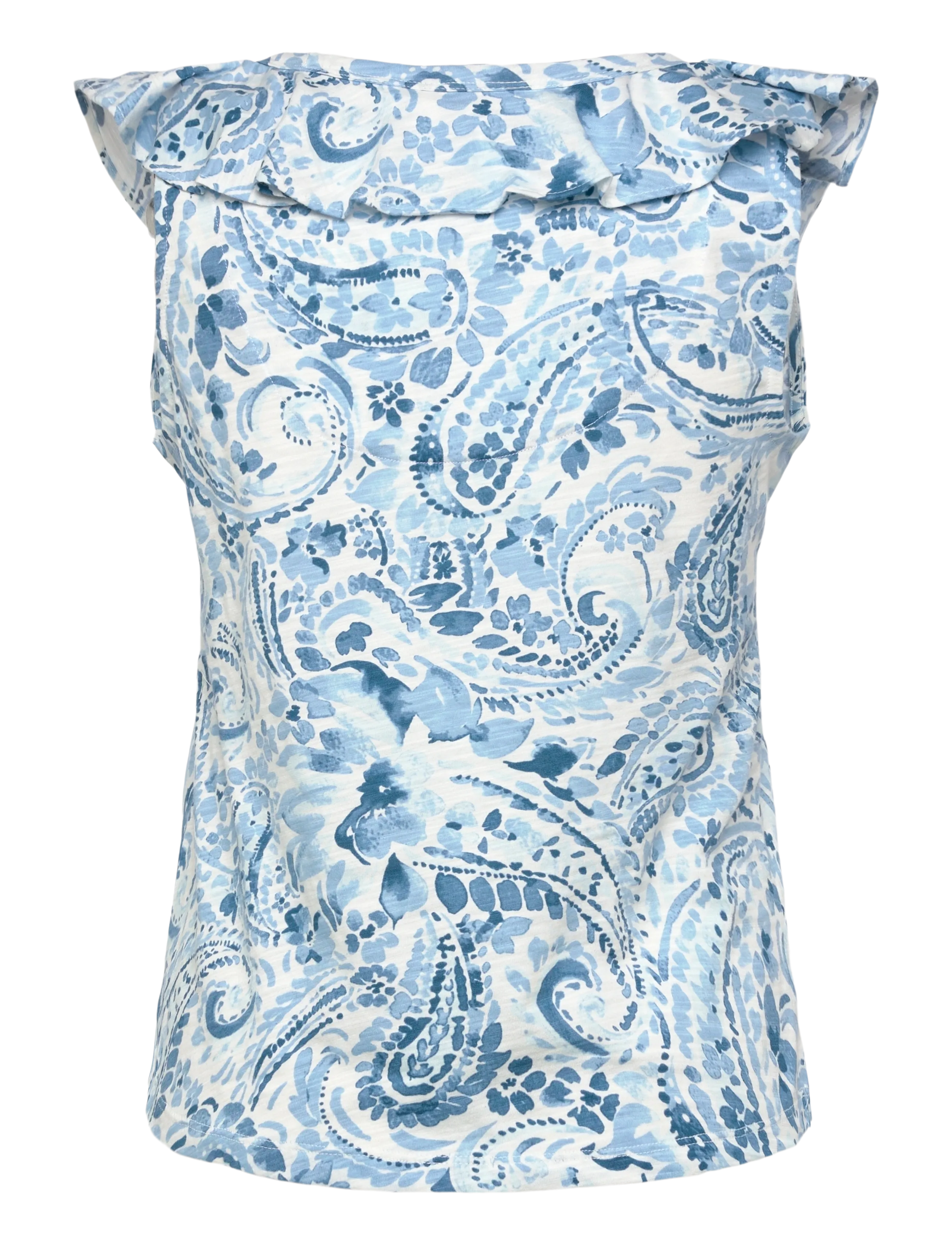 Lauren Ralph Lauren - FRESH CTN SLUB JRSY-KNT-PULLOVER - Ærmeløse bluser - white/blue - 2