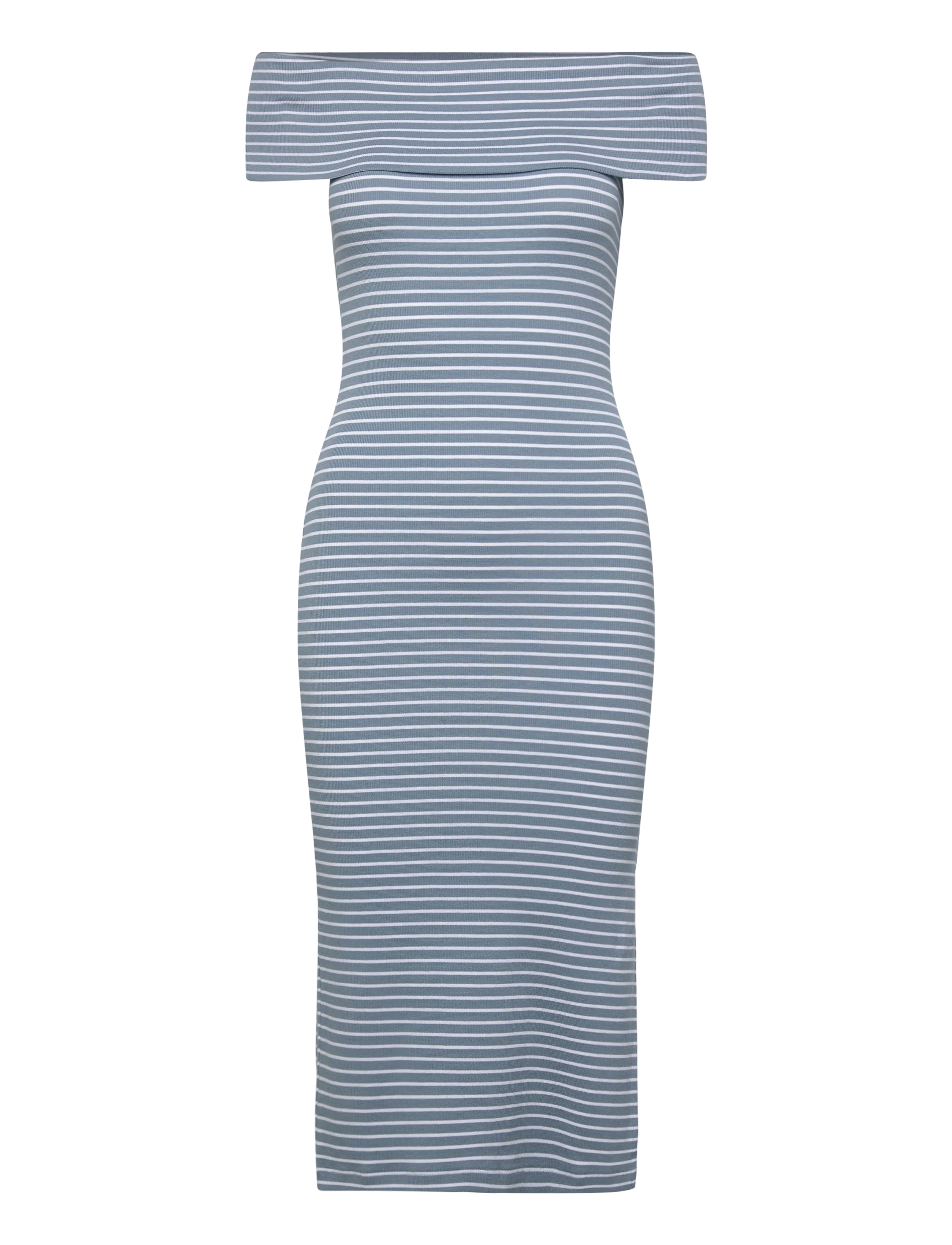 Lauren Ralph Lauren - CM 2X2 RIB-KNT-DRESSES - bodycon dresses - blue note/white - 0