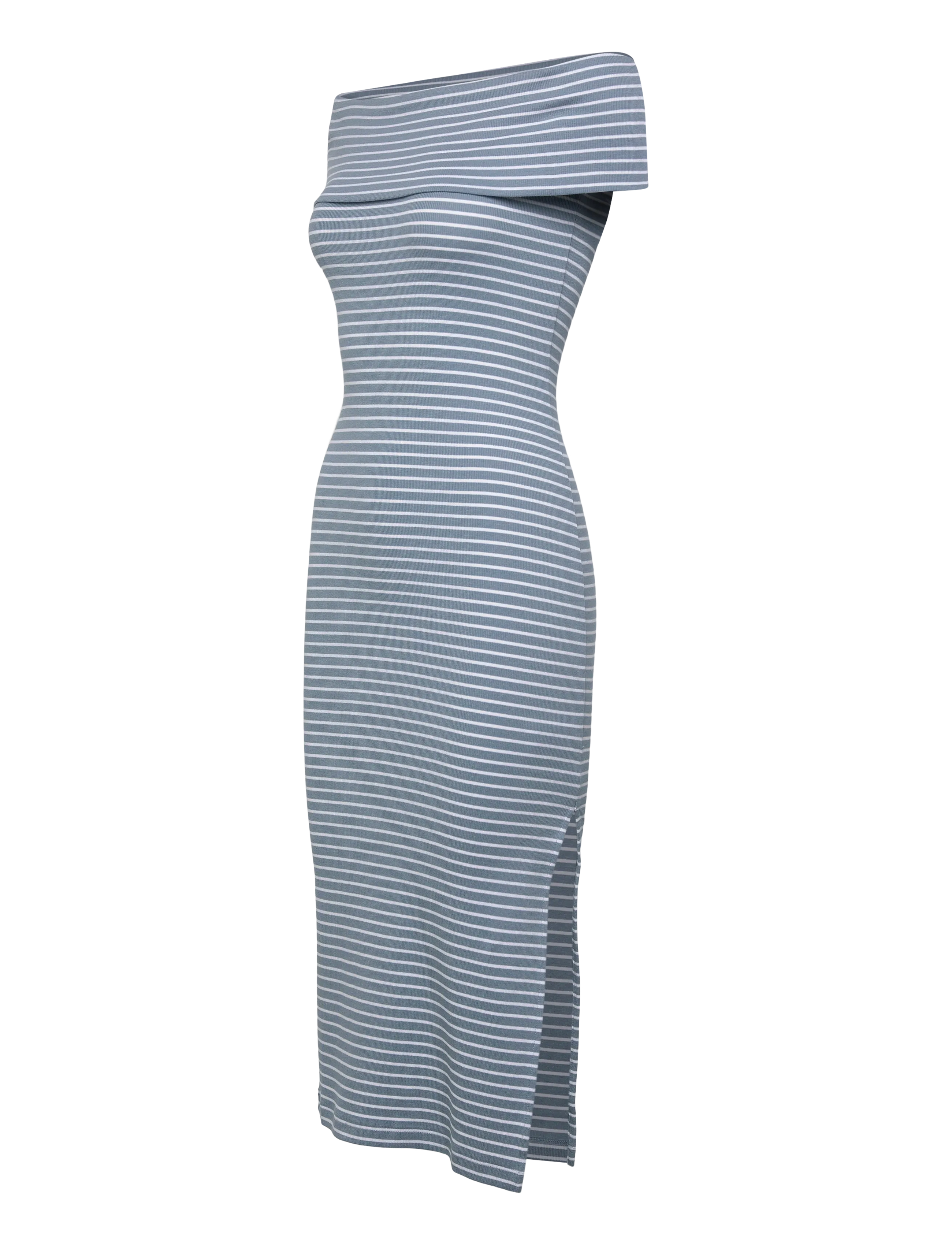 Lauren Ralph Lauren - CM 2X2 RIB-KNT-DRESSES - bodycon dresses - blue note/white - 2