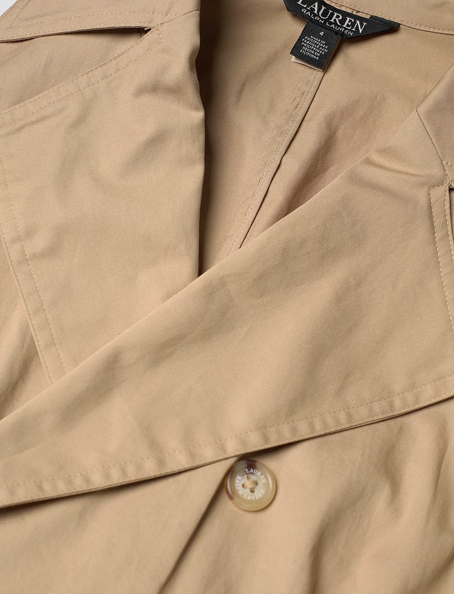 Lauren Ralph Lauren - Belted Cotton Twill Sleeveless Jumpsuit - jumpsuits - birch tan - 2