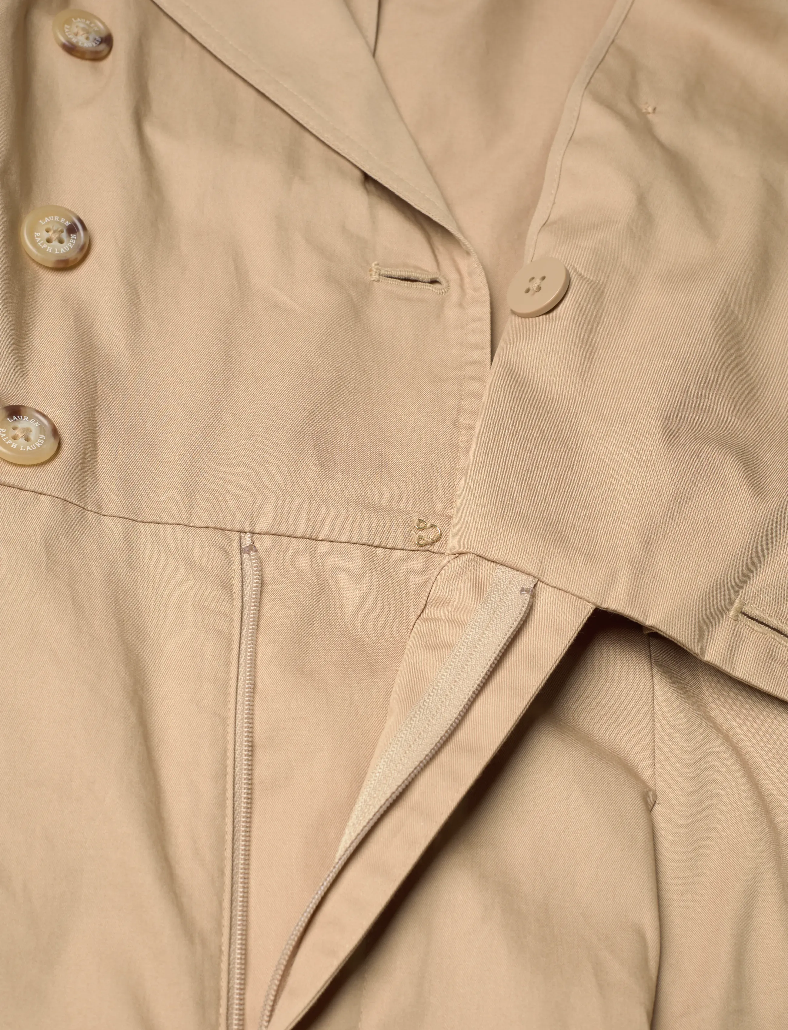 Lauren Ralph Lauren - Belted Cotton Twill Sleeveless Jumpsuit - buksedragter - birch tan - 4