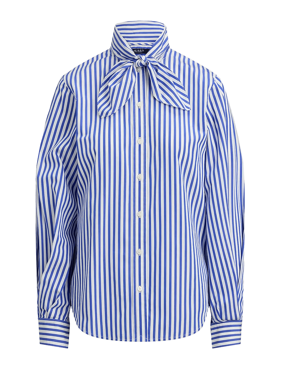 Lauren Ralph Lauren - Y/D 70'S BROADCLOTH-WVN-SHIRT - langærmede skjorter - blue/white - 1
