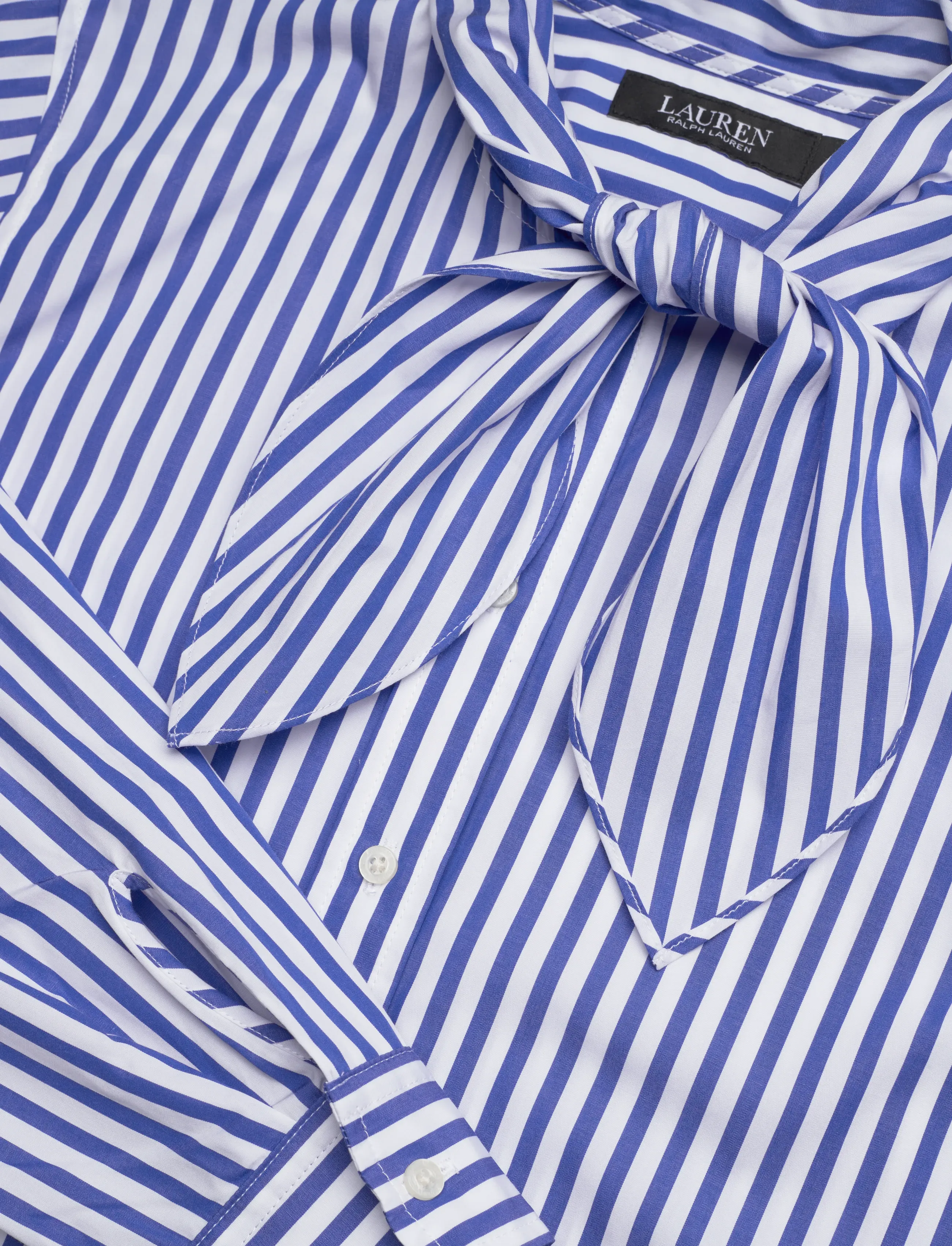 Lauren Ralph Lauren - Y/D 70'S BROADCLOTH-WVN-SHIRT - langærmede skjorter - blue/white - 4
