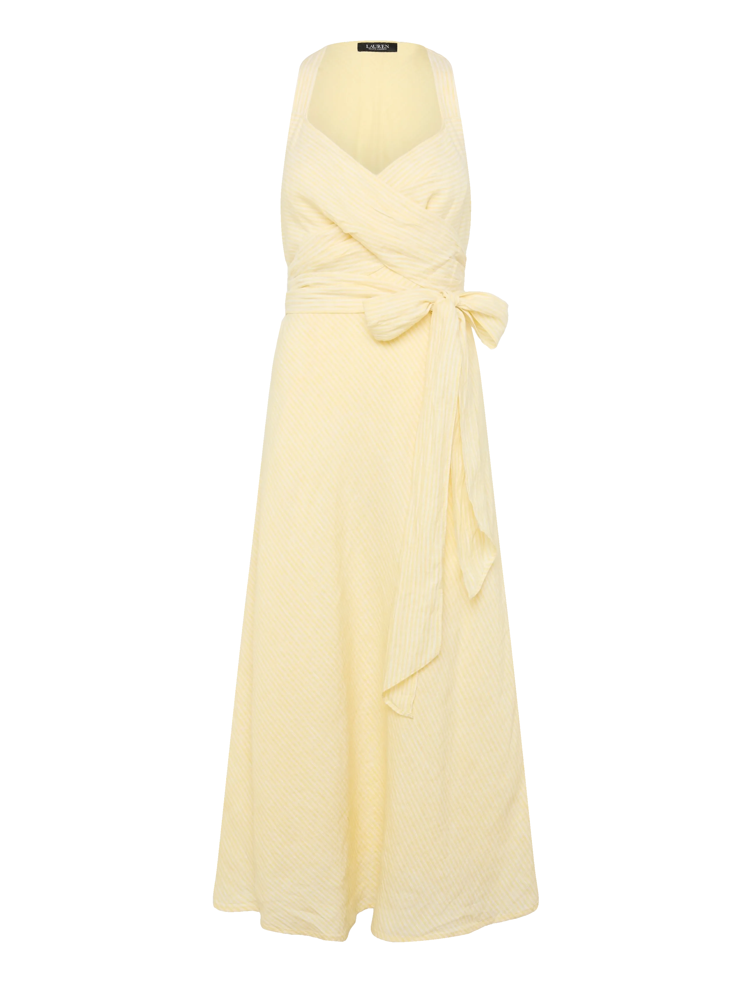 Lauren Ralph Lauren - Y/D TISSUE LINEN-WVN-DRESSES - wickelkleider - yellow/white - 1
