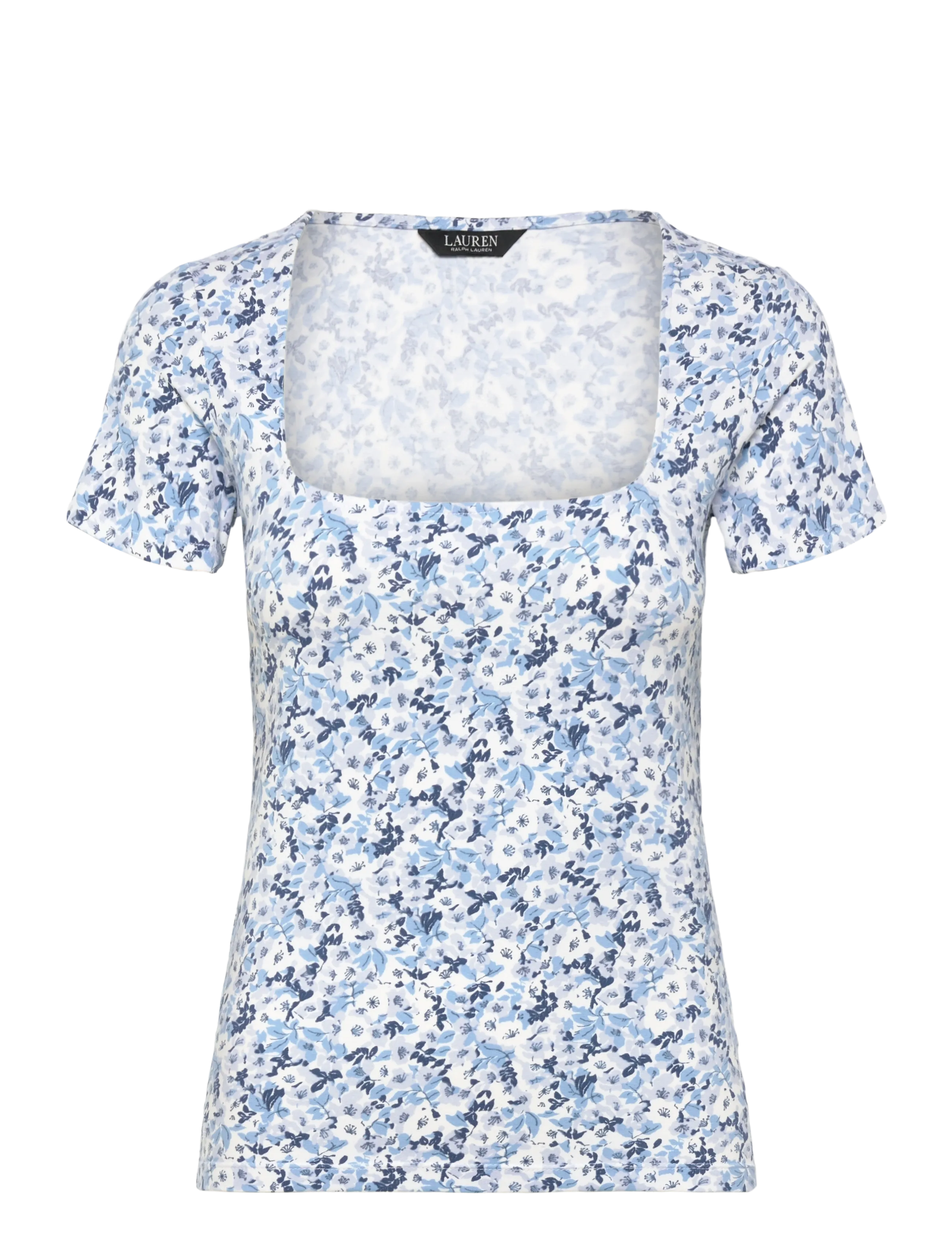 Lauren Ralph Lauren CTN ELSTAINE JRSY-KNT-PULLOVER - Ralph Lauren - WHITE/BLUE / blue
