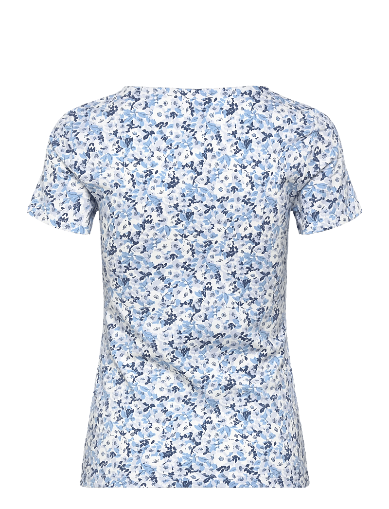 Lauren Ralph Lauren - CTN ELSTAINE JRSY-KNT-PULLOVER - t-shirts - white/blue - 1