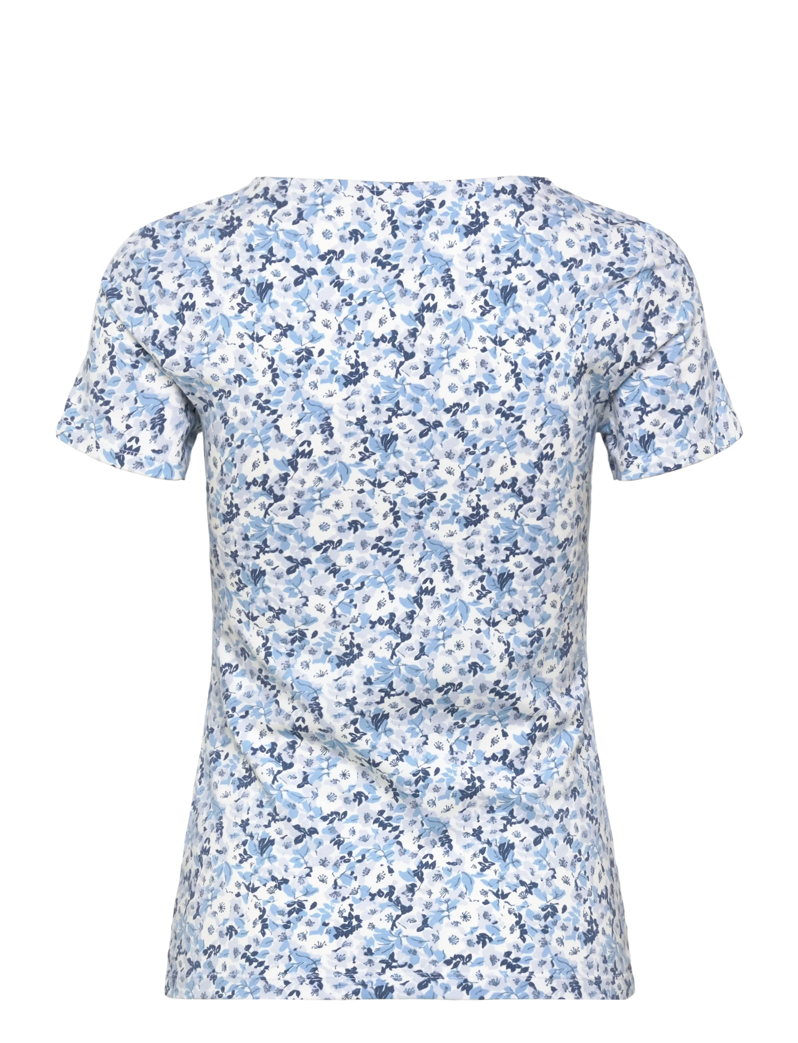 Lauren Ralph Lauren - CTN ELSTAINE JRSY-KNT-PULLOVER - t-paidat - white/blue - 1