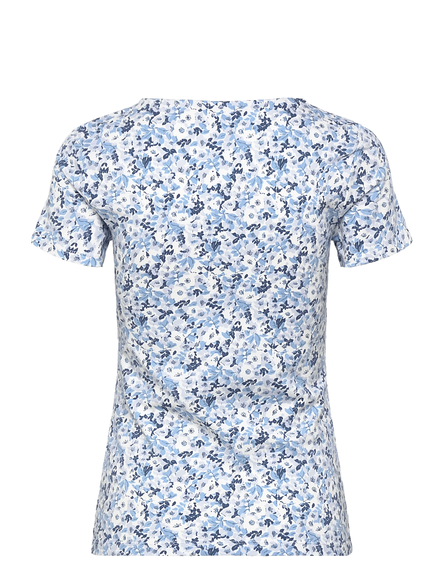 Lauren Ralph Lauren - CTN ELSTAINE JRSY-KNT-PULLOVER - t-shirts - white/blue - 1