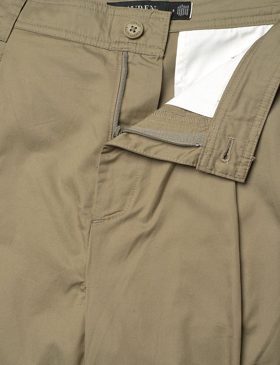 Lauren Ralph Lauren - Pleated Cotton Twill Wide-Leg Cargo Pant - cargo-hosen - light agave - 3