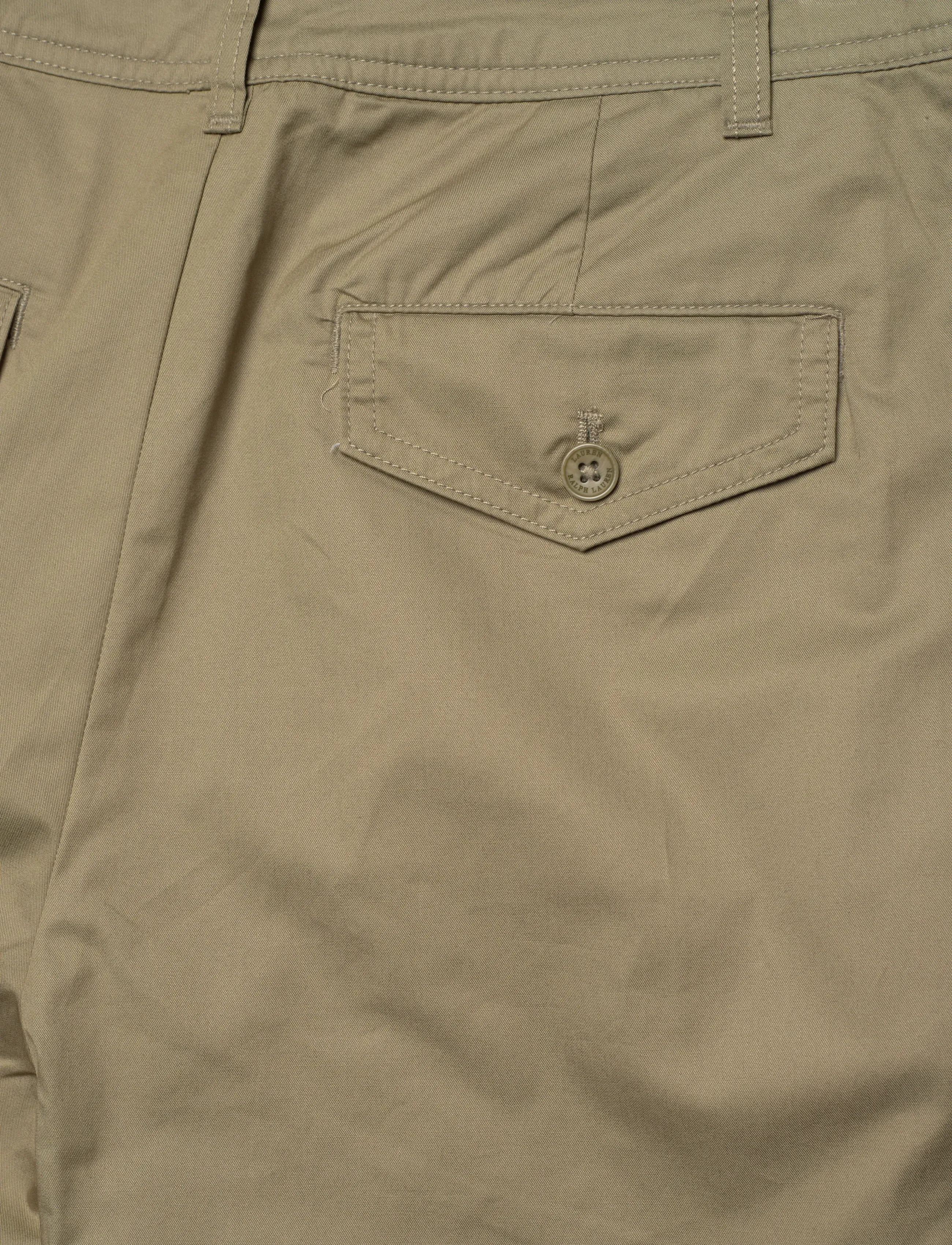 Lauren Ralph Lauren - Pleated Cotton Twill Wide-Leg Cargo Pant - cargo-hosen - light agave - 4
